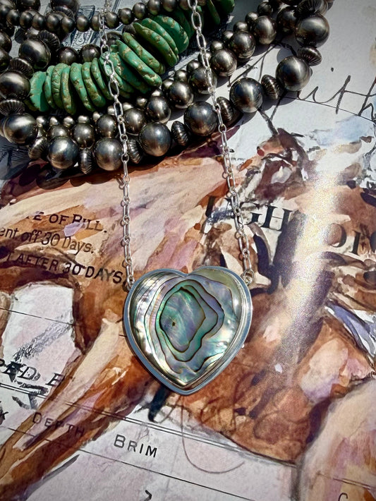 Abalone Heart Necklace