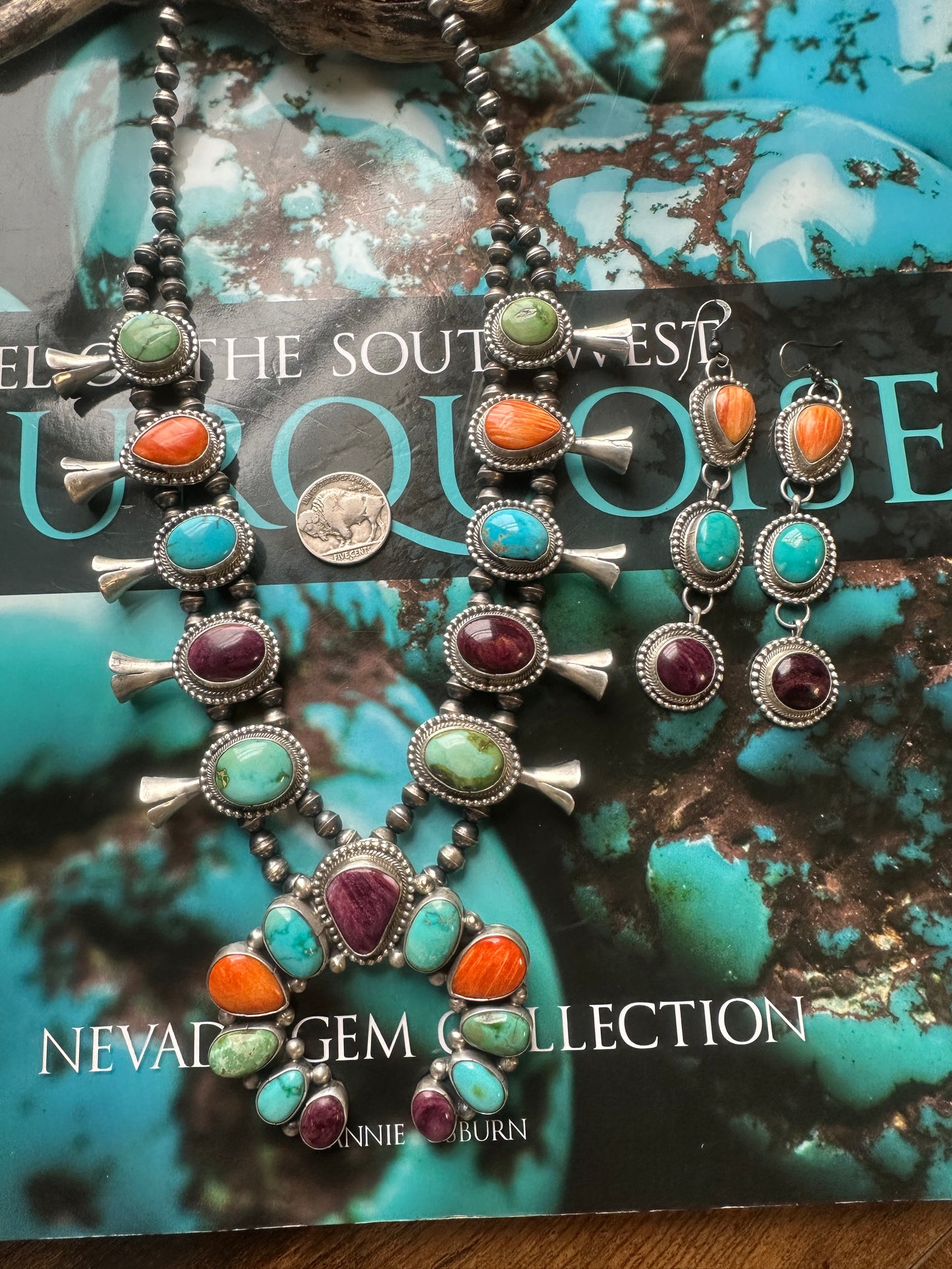 Timothy Yazzie Multi-Stone Squash Set