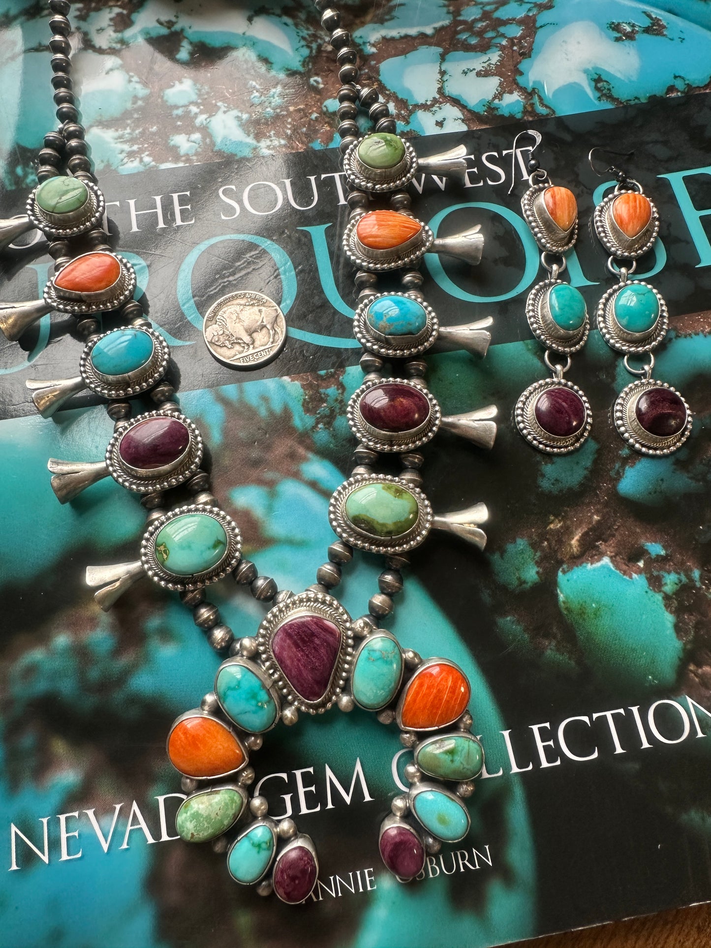 Timothy Yazzie Multi-Stone Squash Set