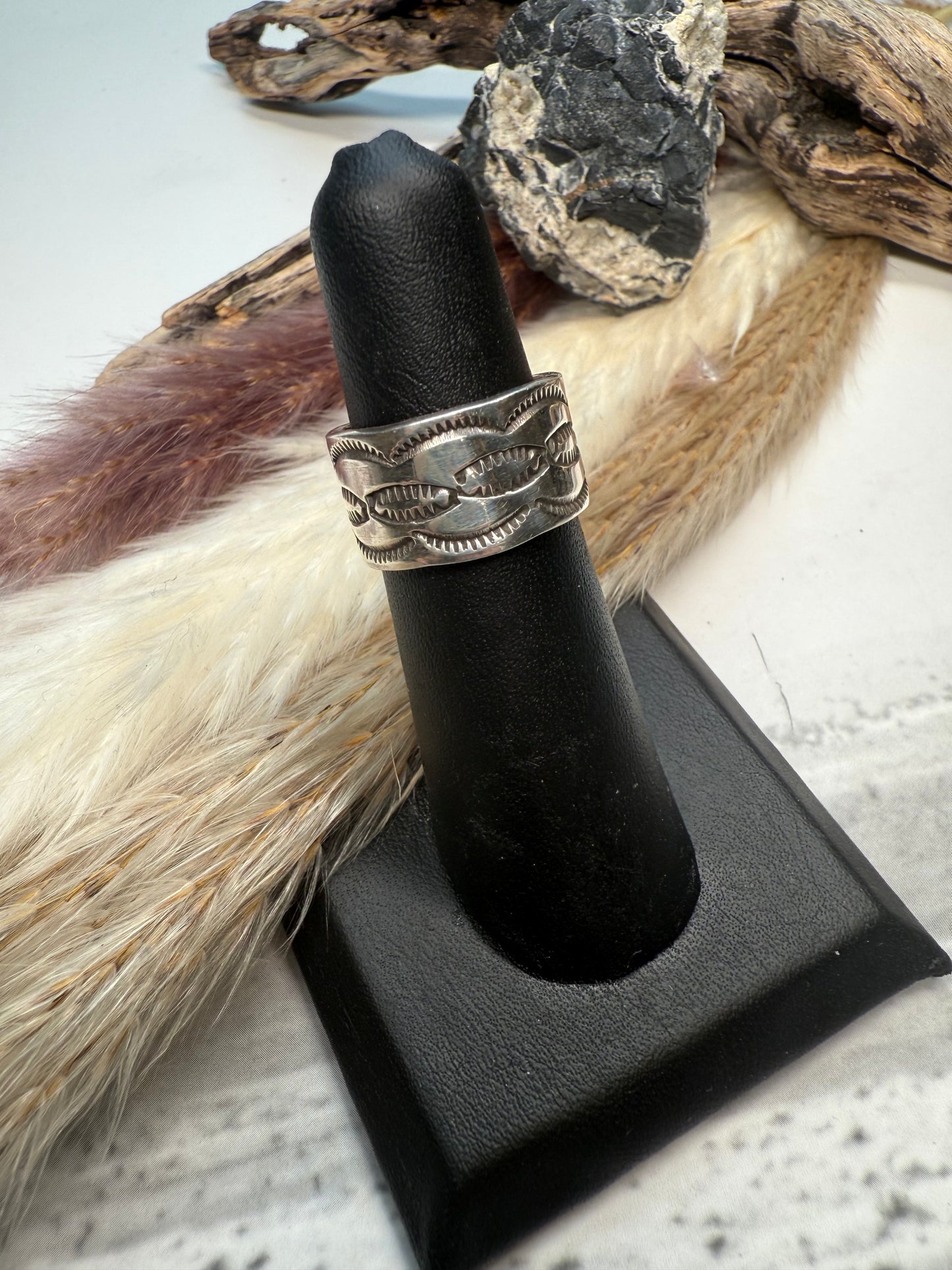 Chimney Butte Stamped Band Rings
