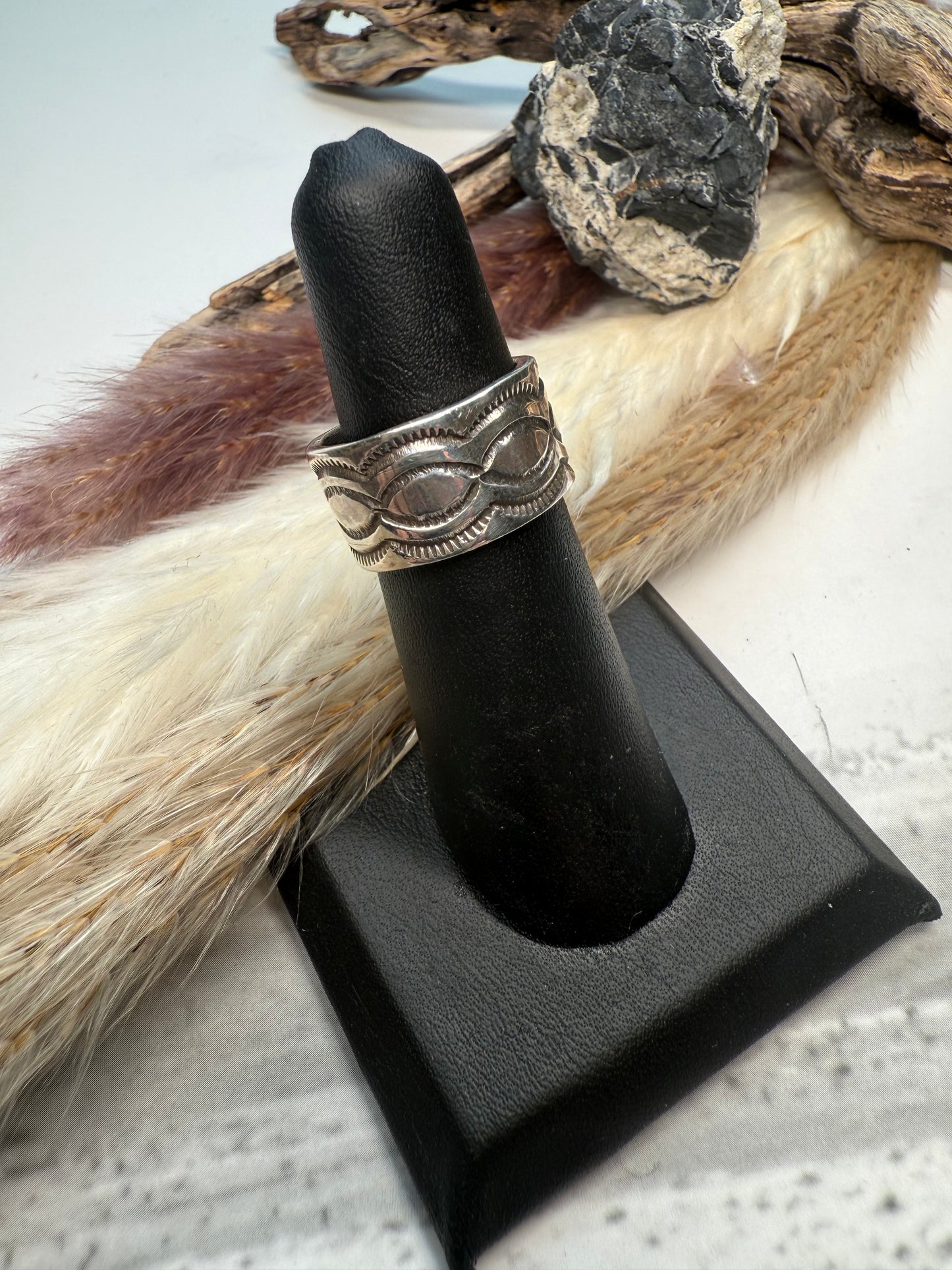 Chimney Butte Stamped Band Rings