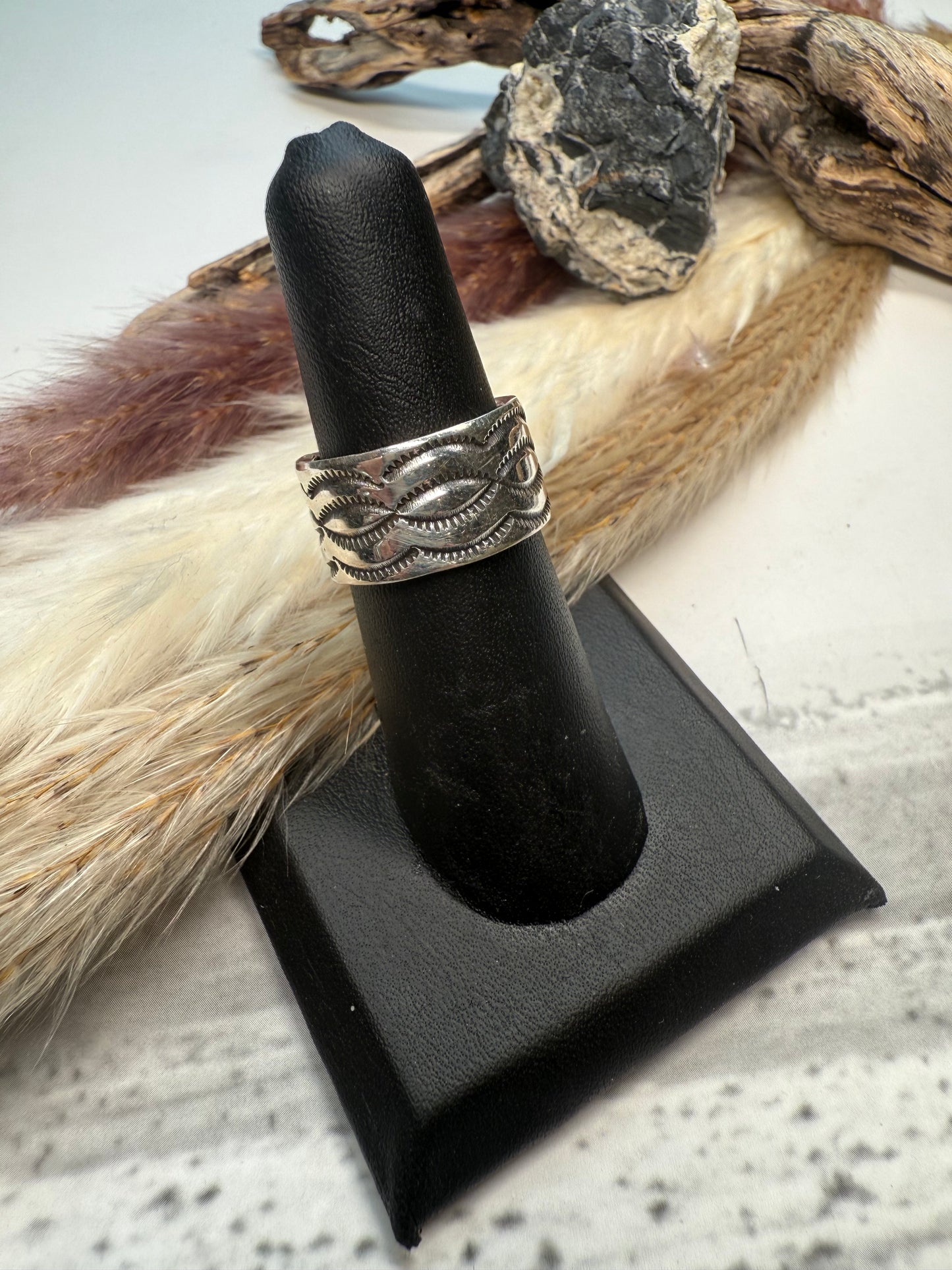 Chimney Butte Stamped Band Rings