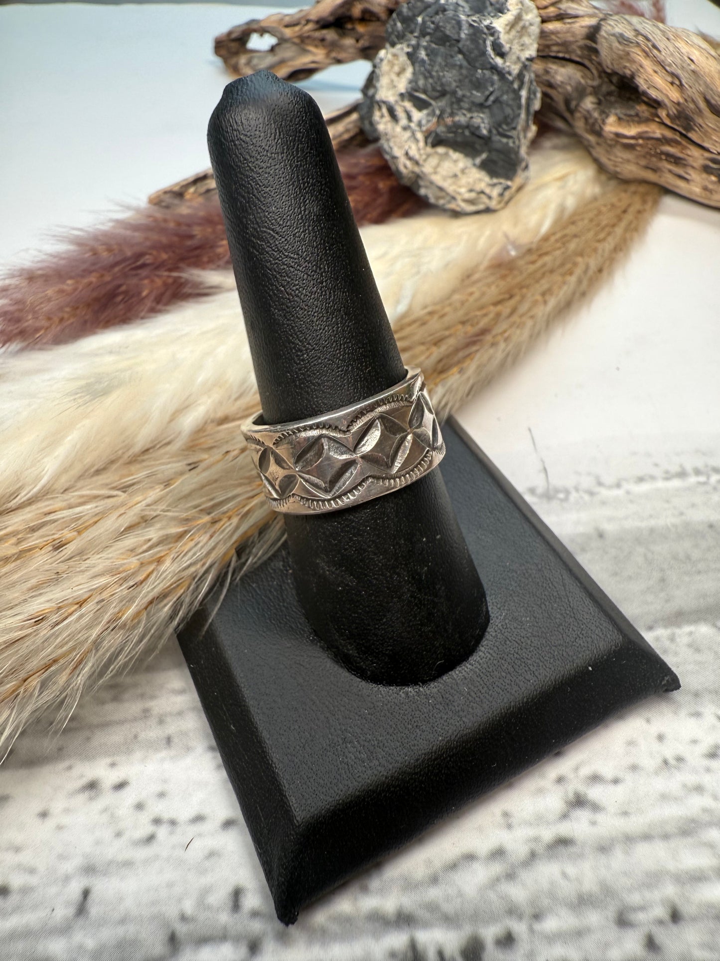 Chimney Butte Stamped Band Rings