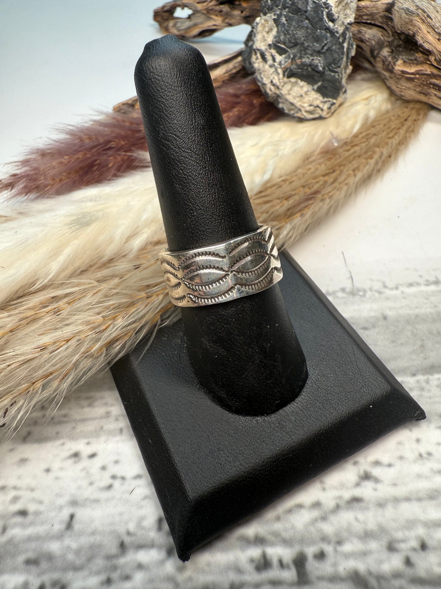 Chimney Butte Stamped Band Rings