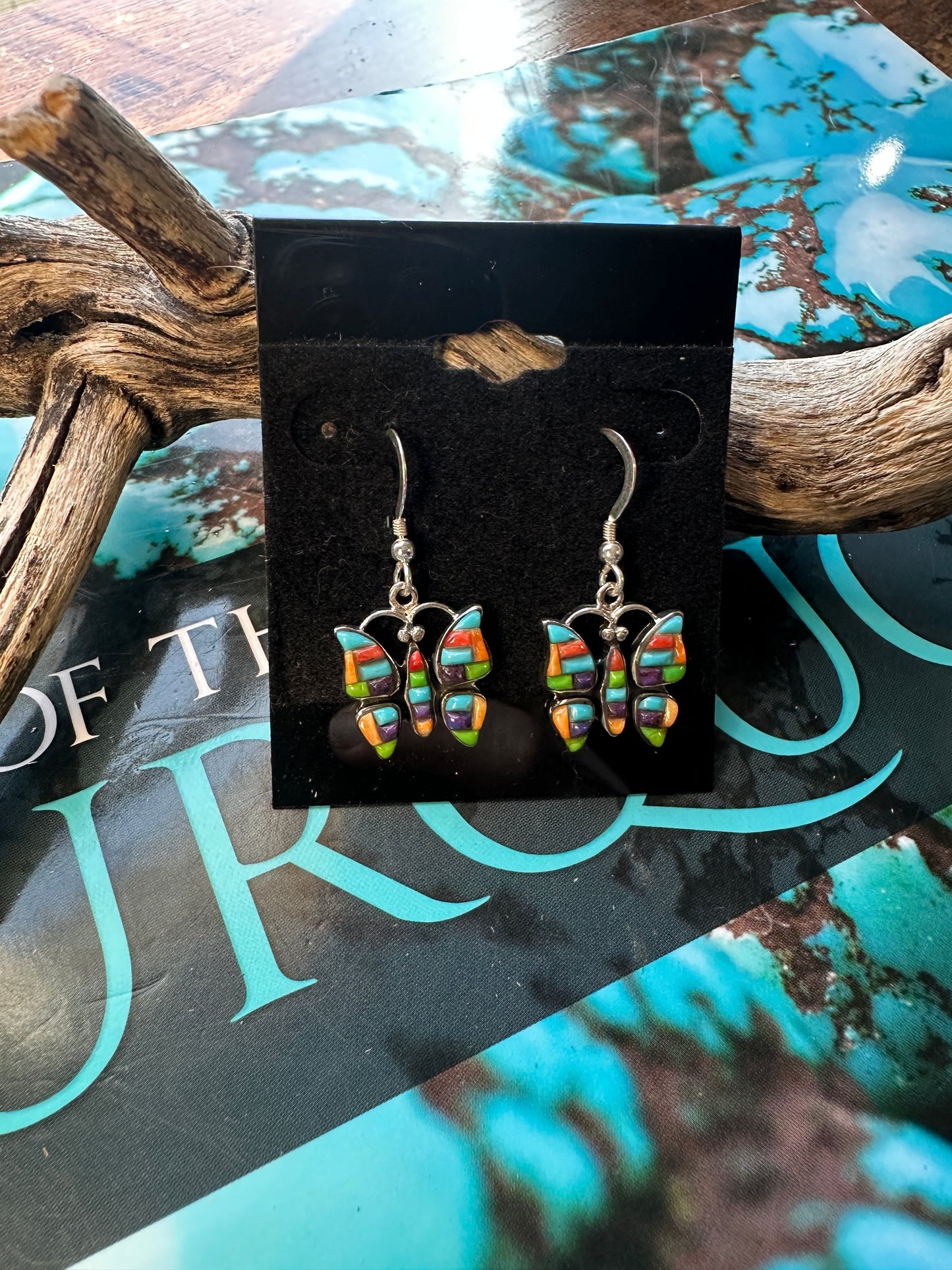 Multi Stone Butterfly Dangles