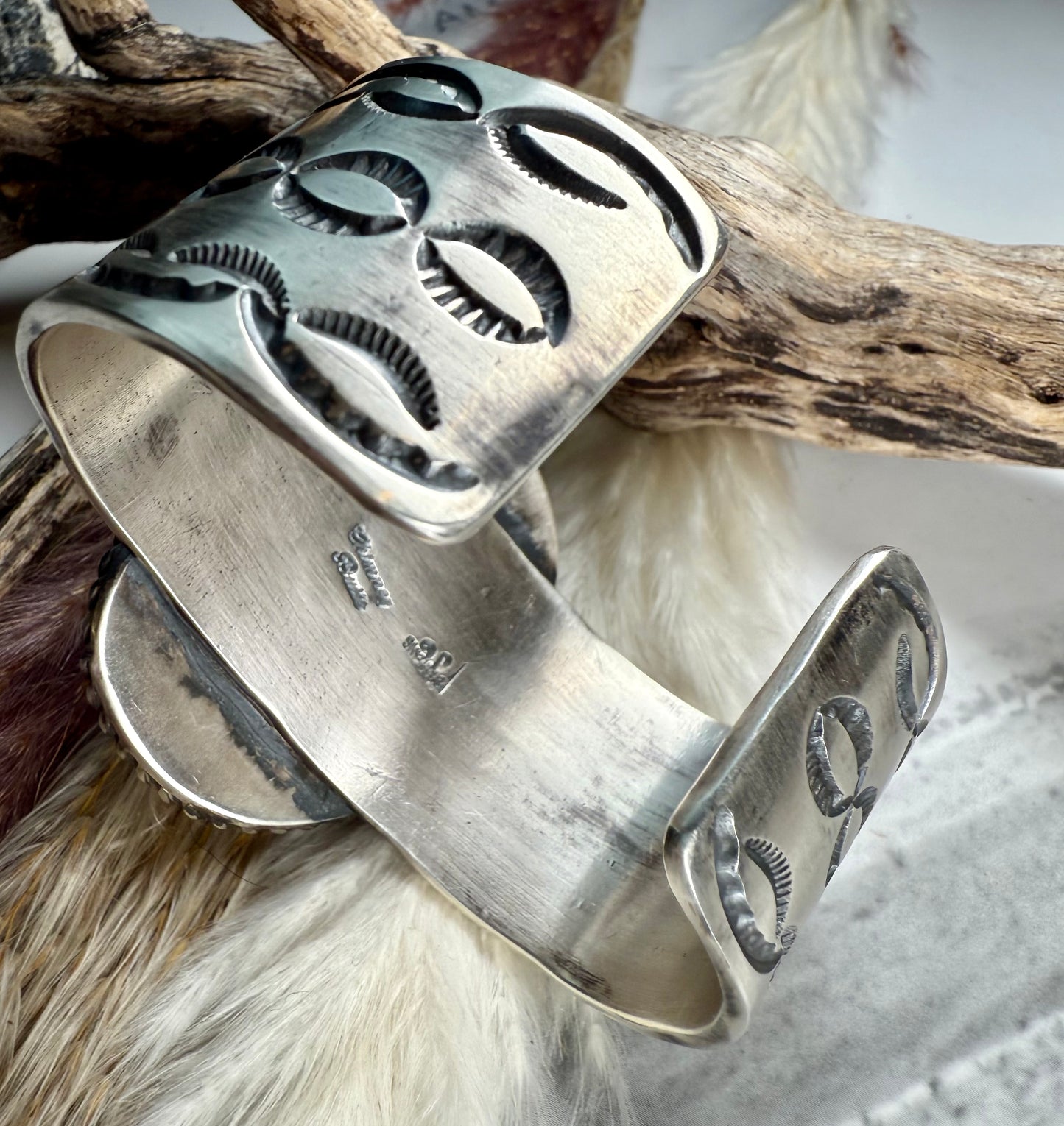 Breathtaking Light Blue Mine #8 Chimney Butte Cuff