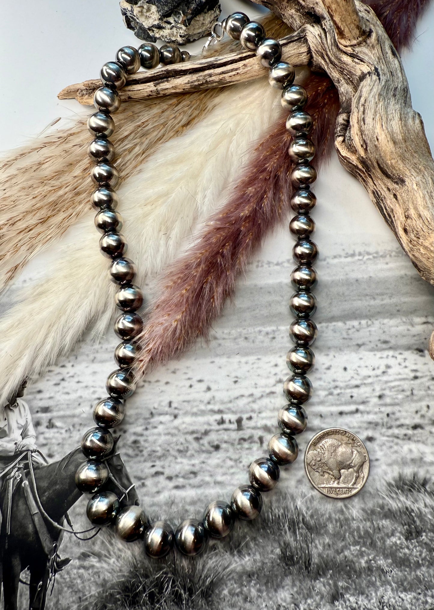 18" 10mm Sterling Pearl Necklace