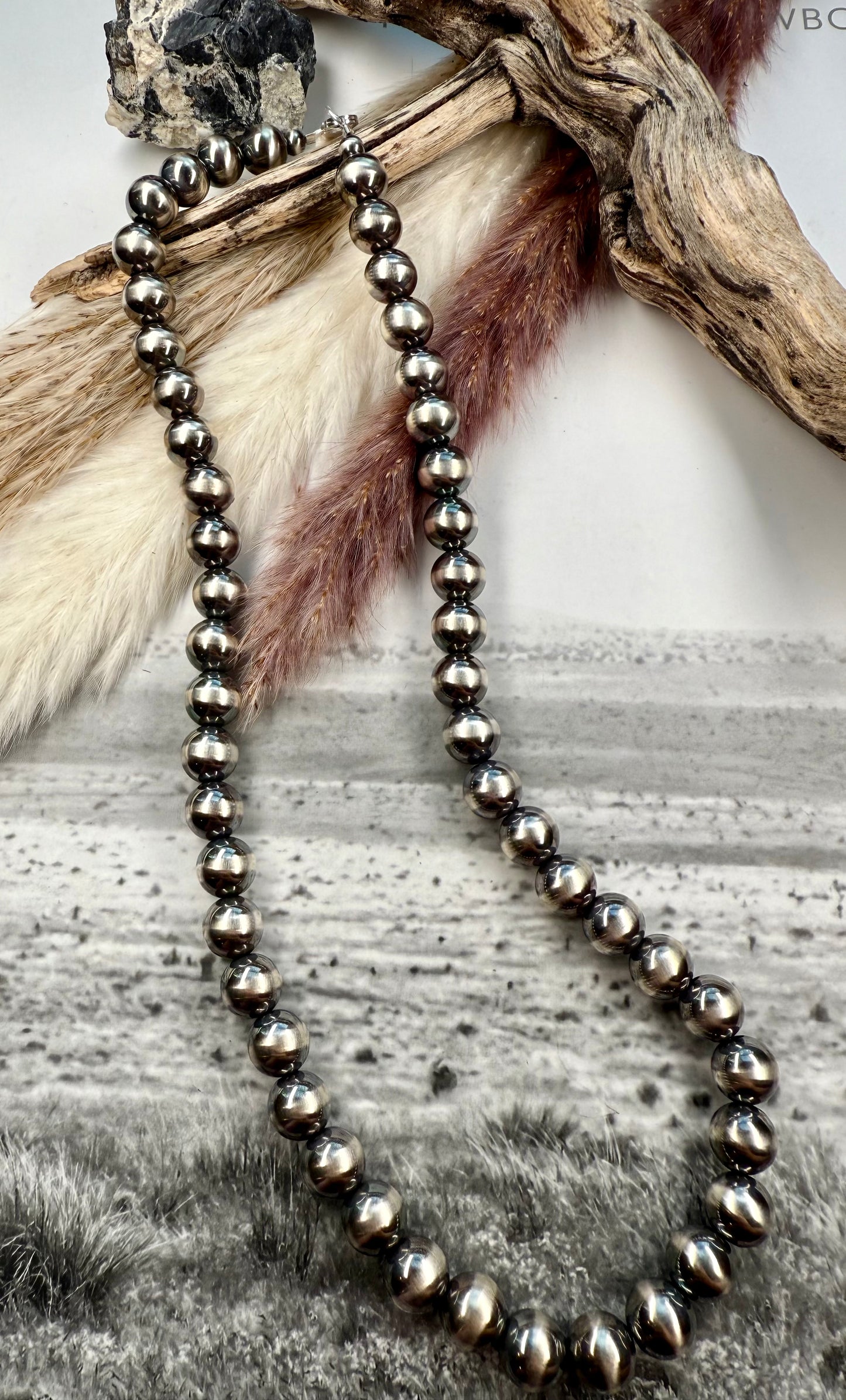 20" 10mm Sterling Pearl Necklace