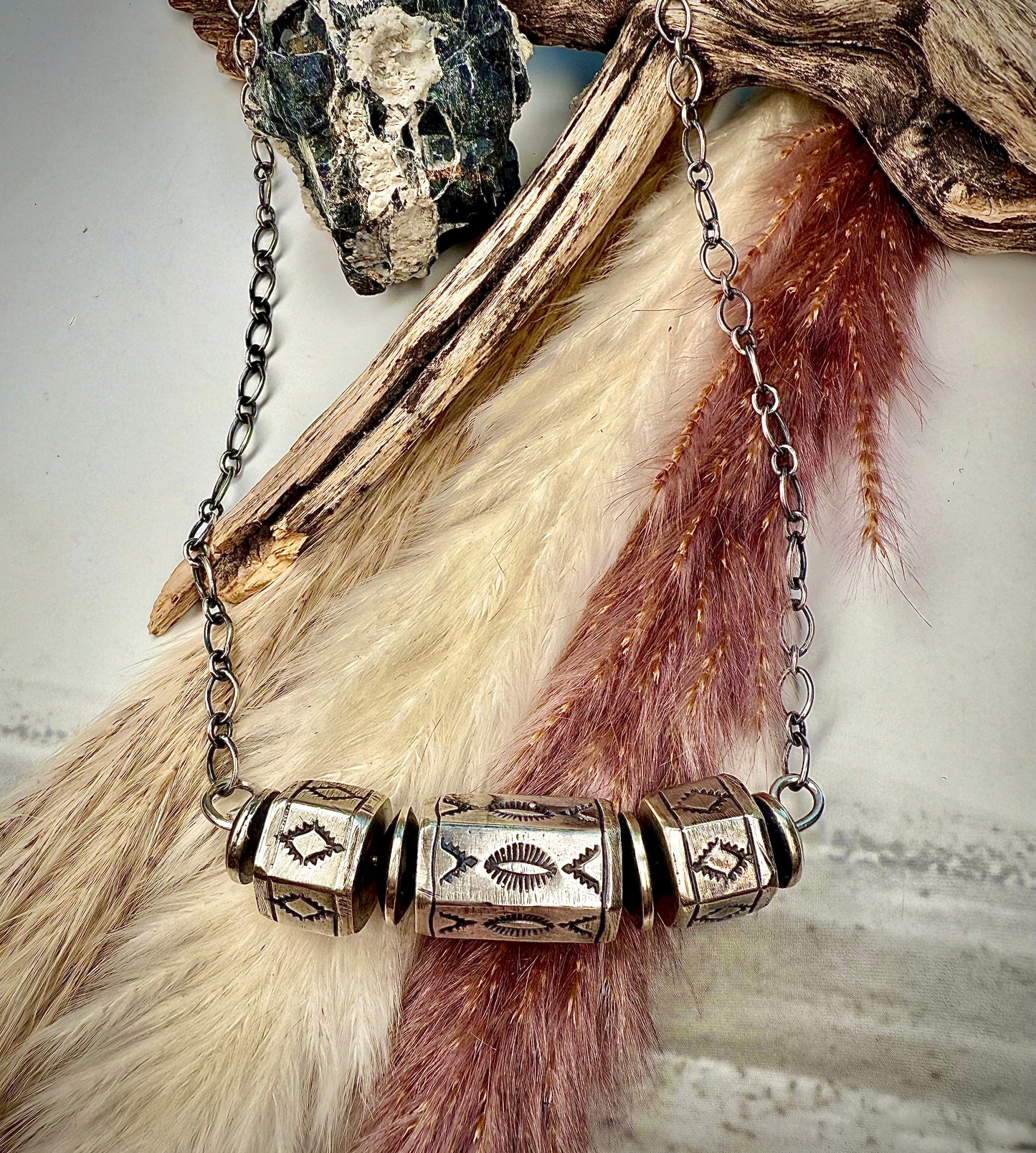 Alex's Hexagon Sterling Silver Barrel Beads