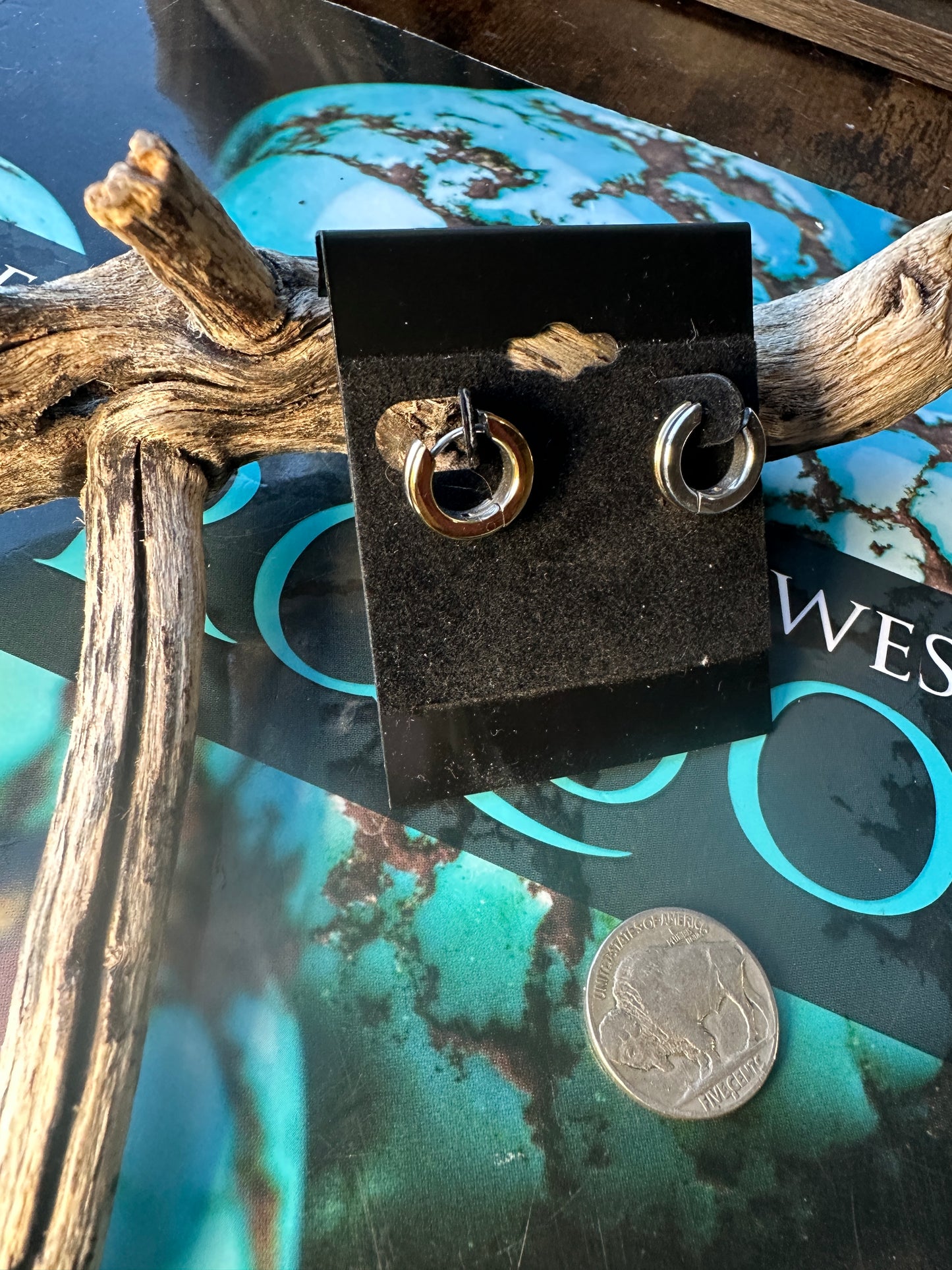 Gold/Silver Huggie Earring
