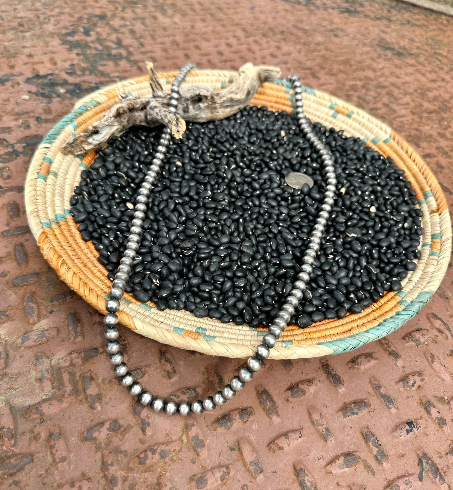 8mm 36" Navajo Pearl Necklace