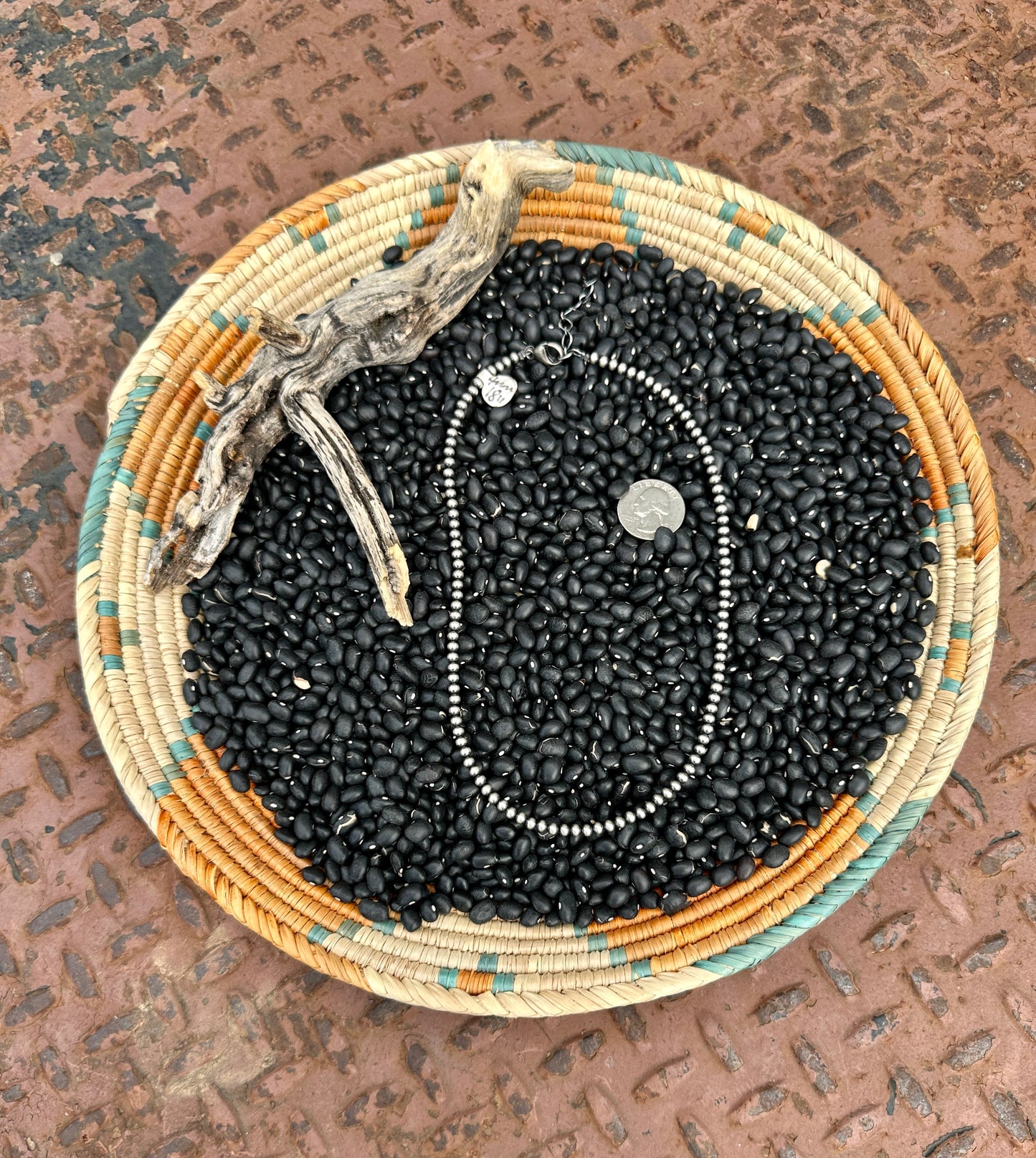 4mm 18" Silver pearl necklace