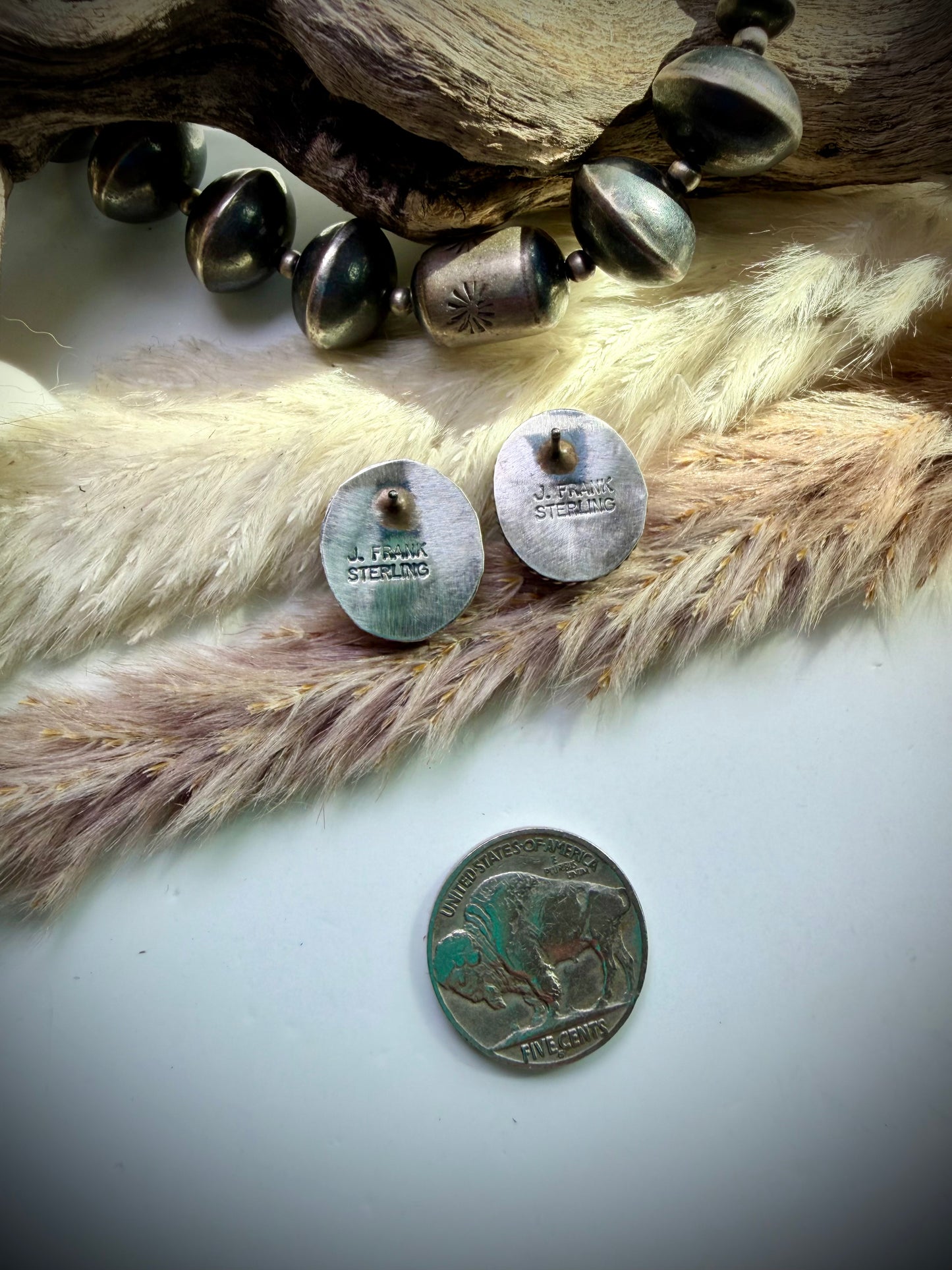 J Frank Purple Spiny Earrings