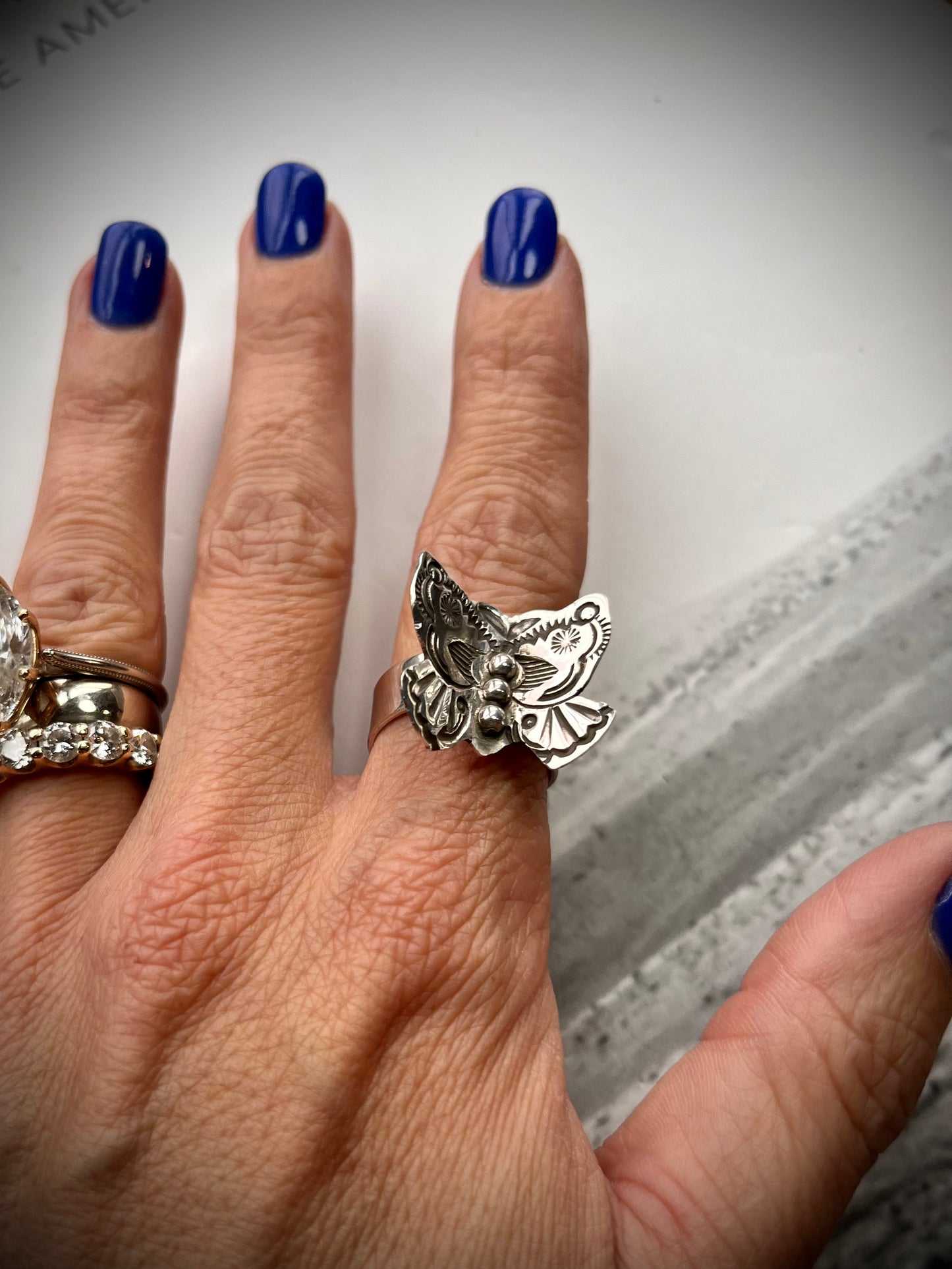 Adjustable Butterfly Ring