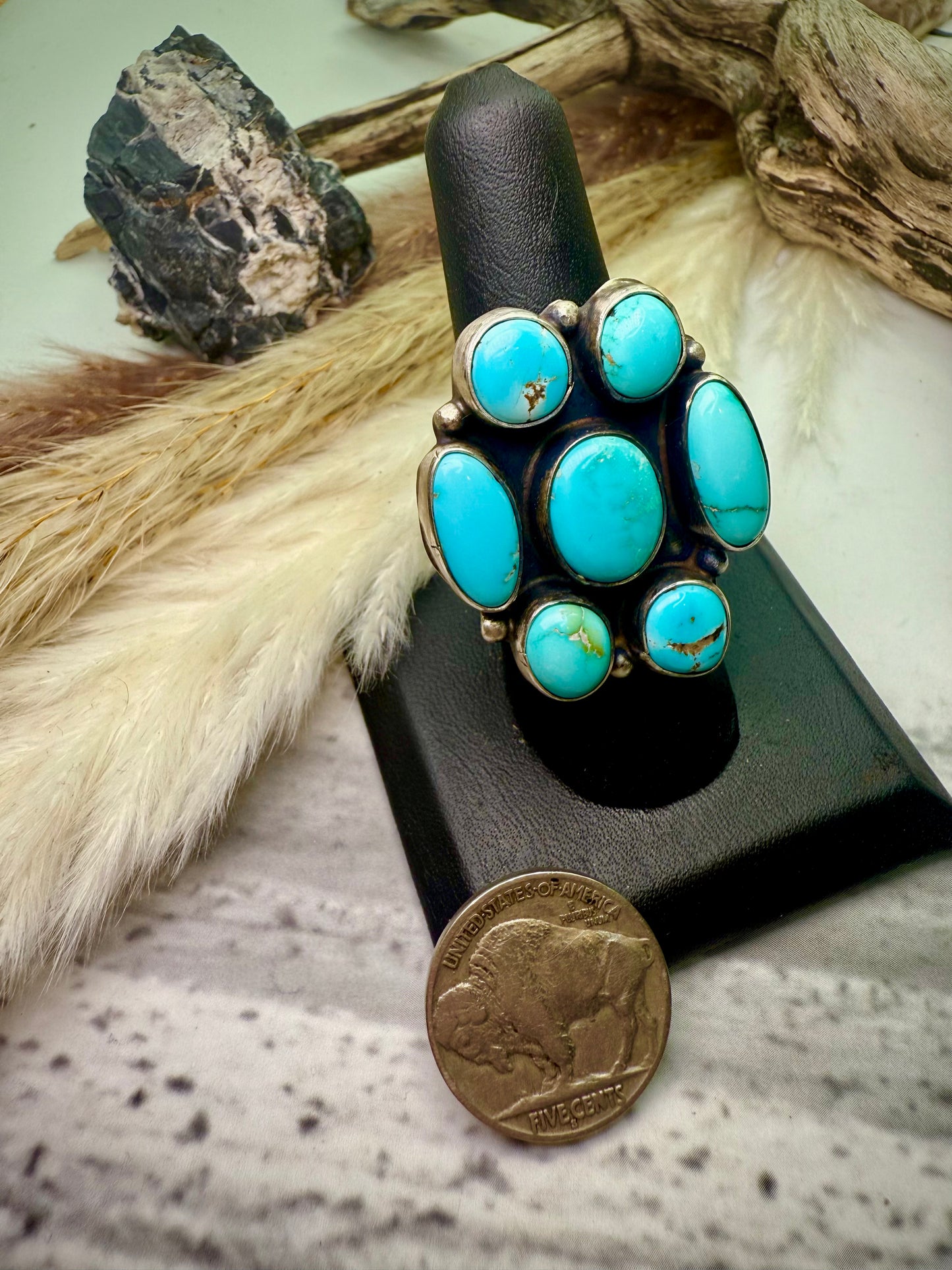 Ella Peter Seven Stone Cluster Ring – Size 8