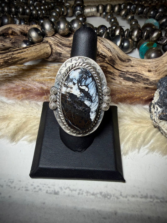 White Buffalo Ring- Adjustable