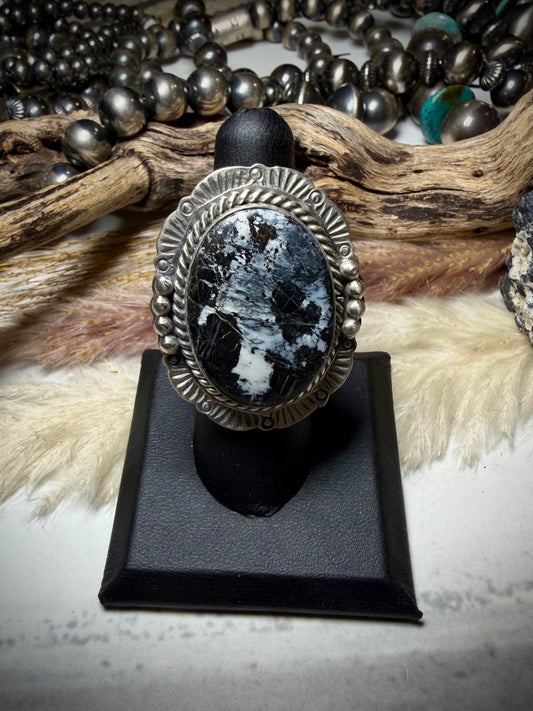 White Buffalo Ring- Adjustable