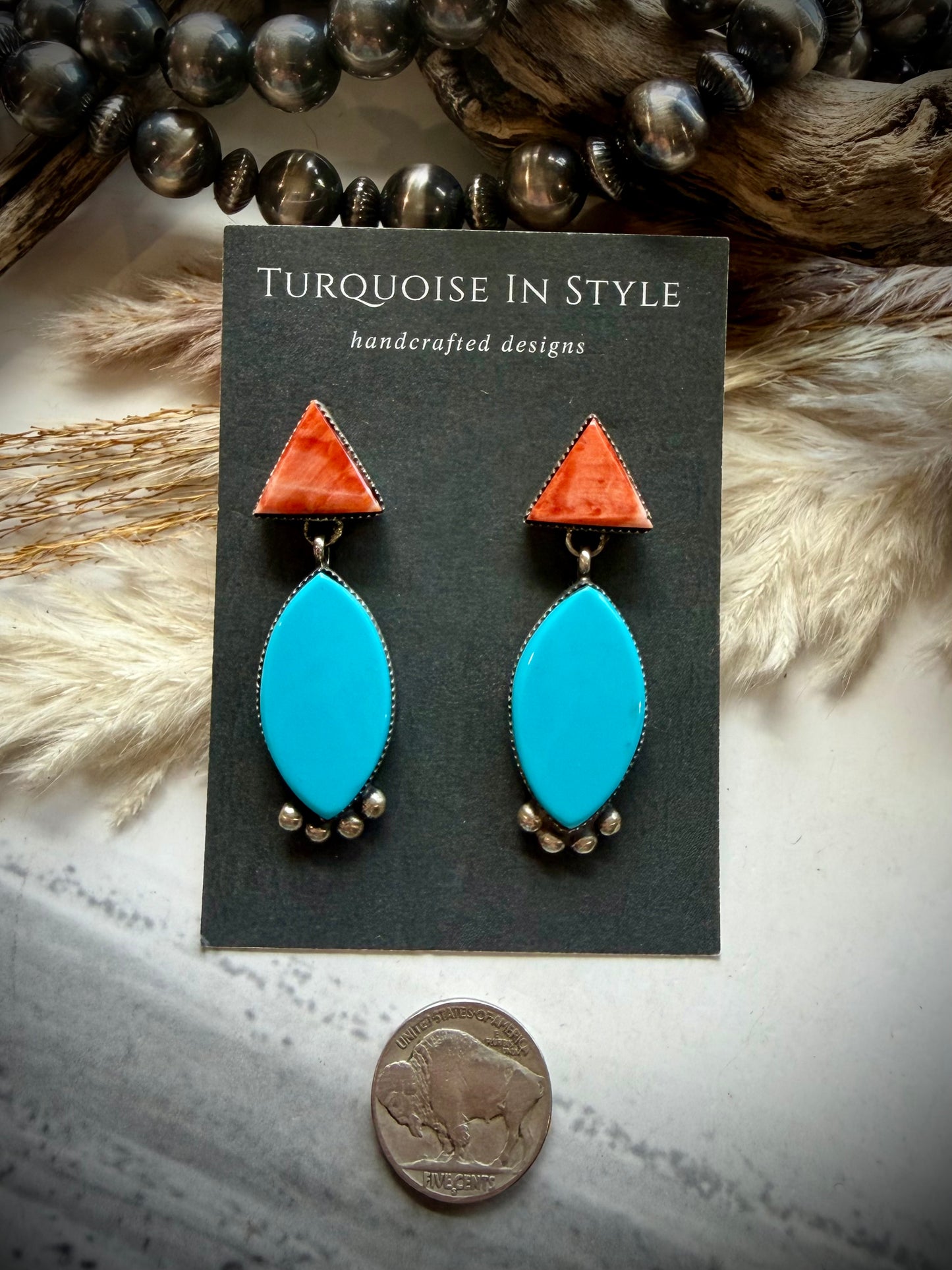 Selina Warner Spiny & Turquoise Earrings