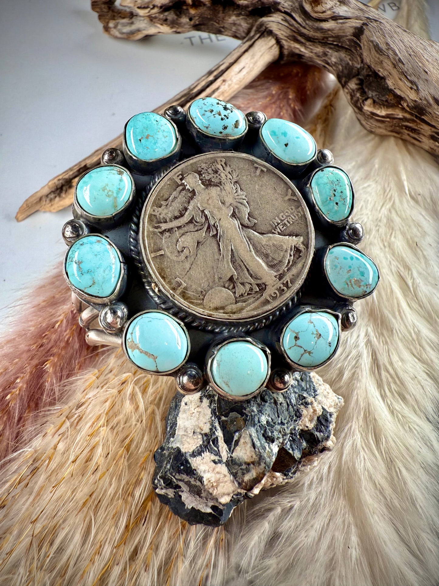 *Megan's Vaulted* Heirloom Dry Creek 1937 Walking Liberty Half Dollar Cuff