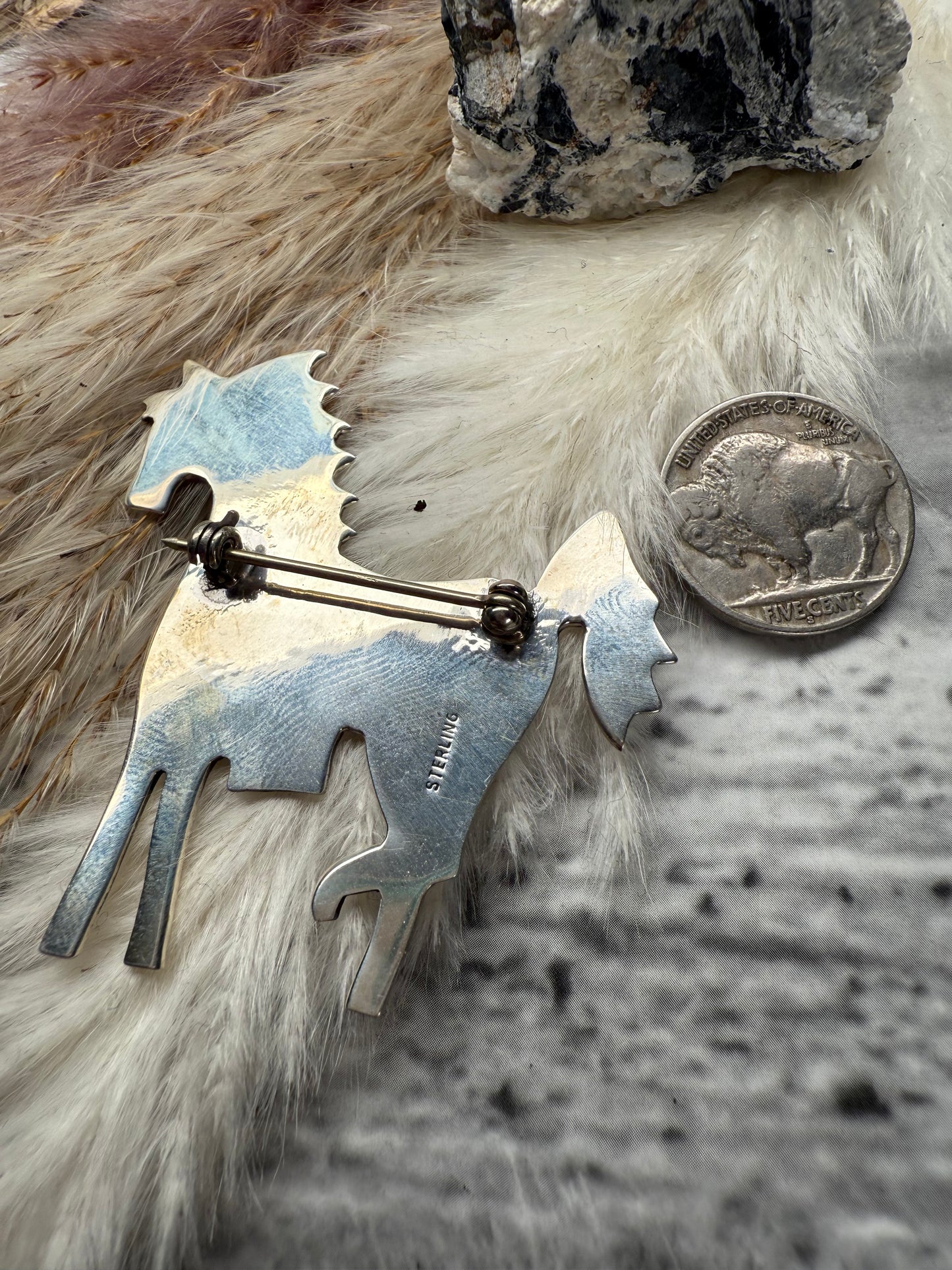 Sterling Silver Horse Pin