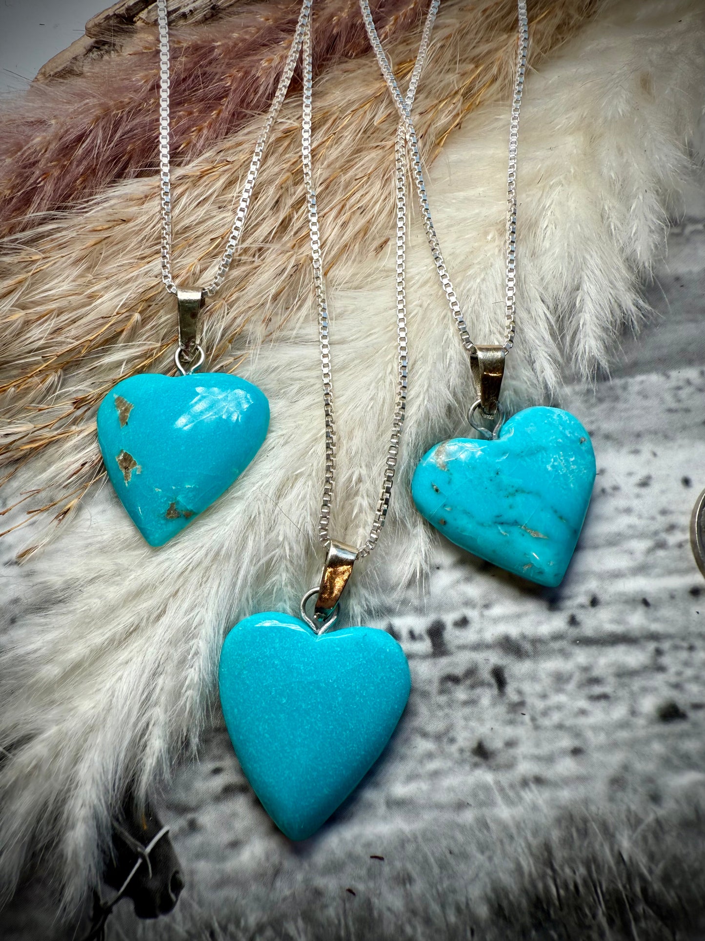 Turquoise Heart Pendant Necklace