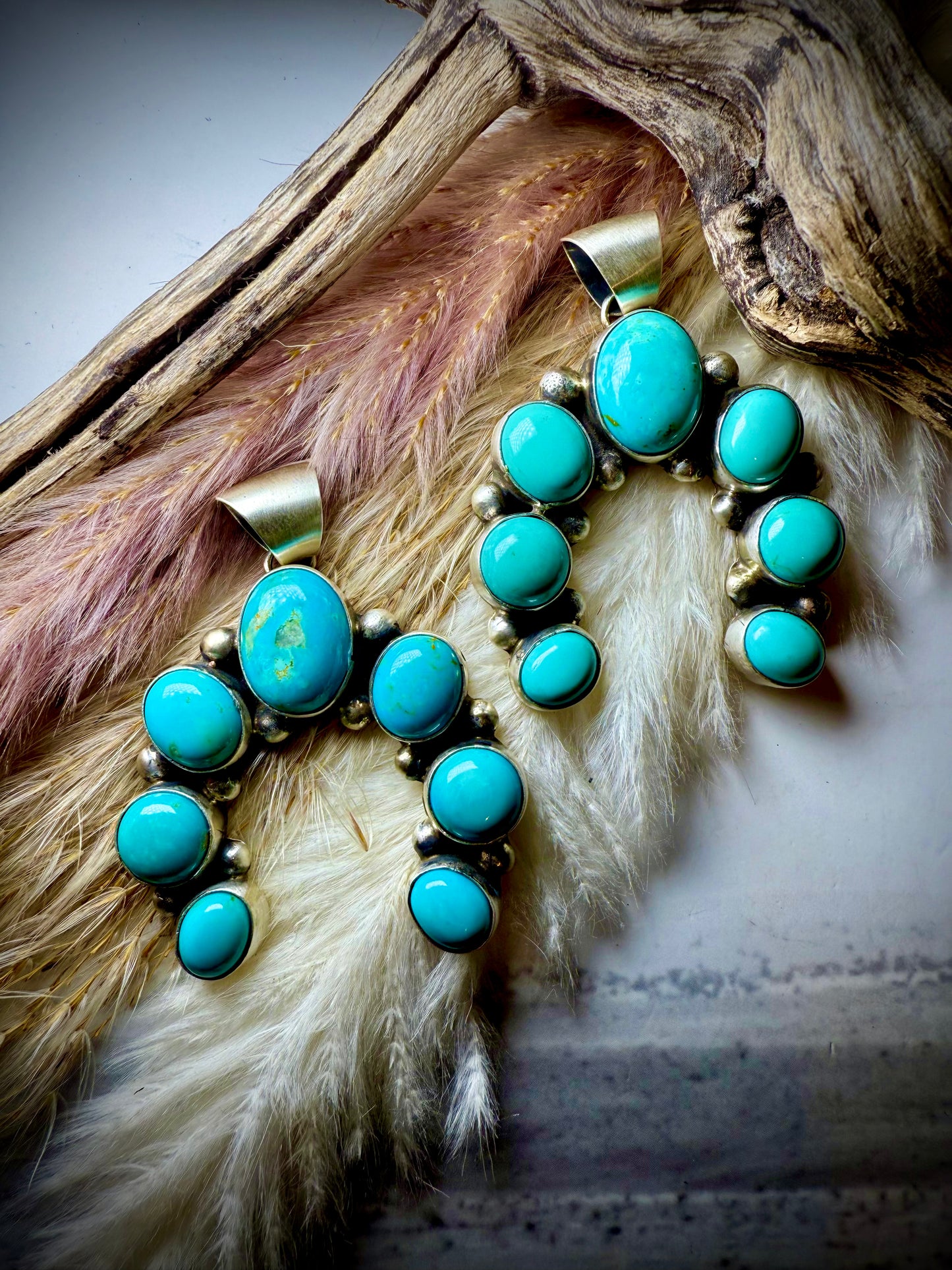 Augustine Largo Kingman Turquoise Naja Pendant