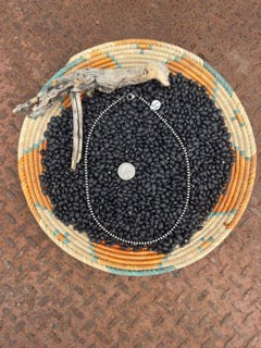 4mm 24" Navajo Pearl necklace