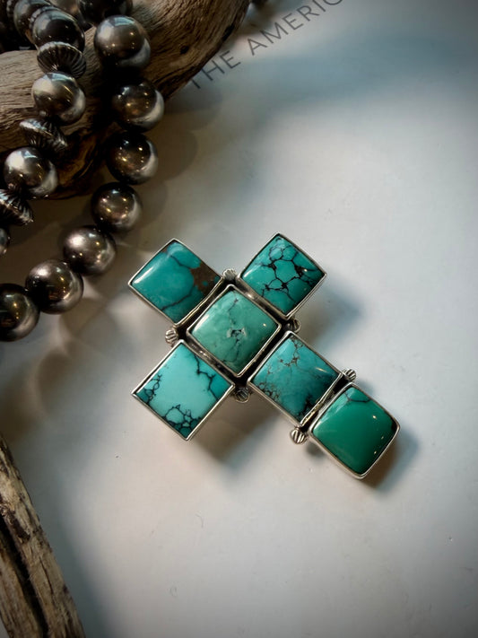 Federico Turquoise Cross Pendant
