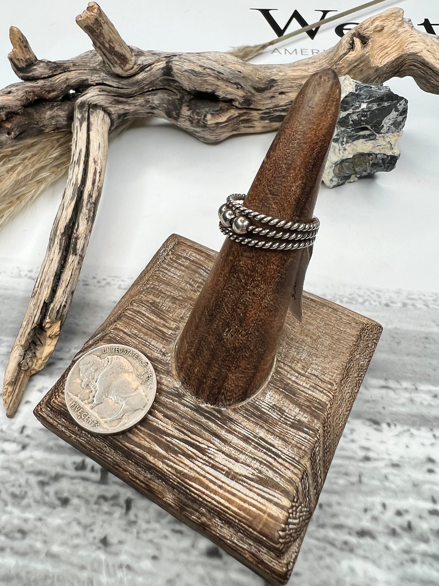 Triple Bead Rope Ring