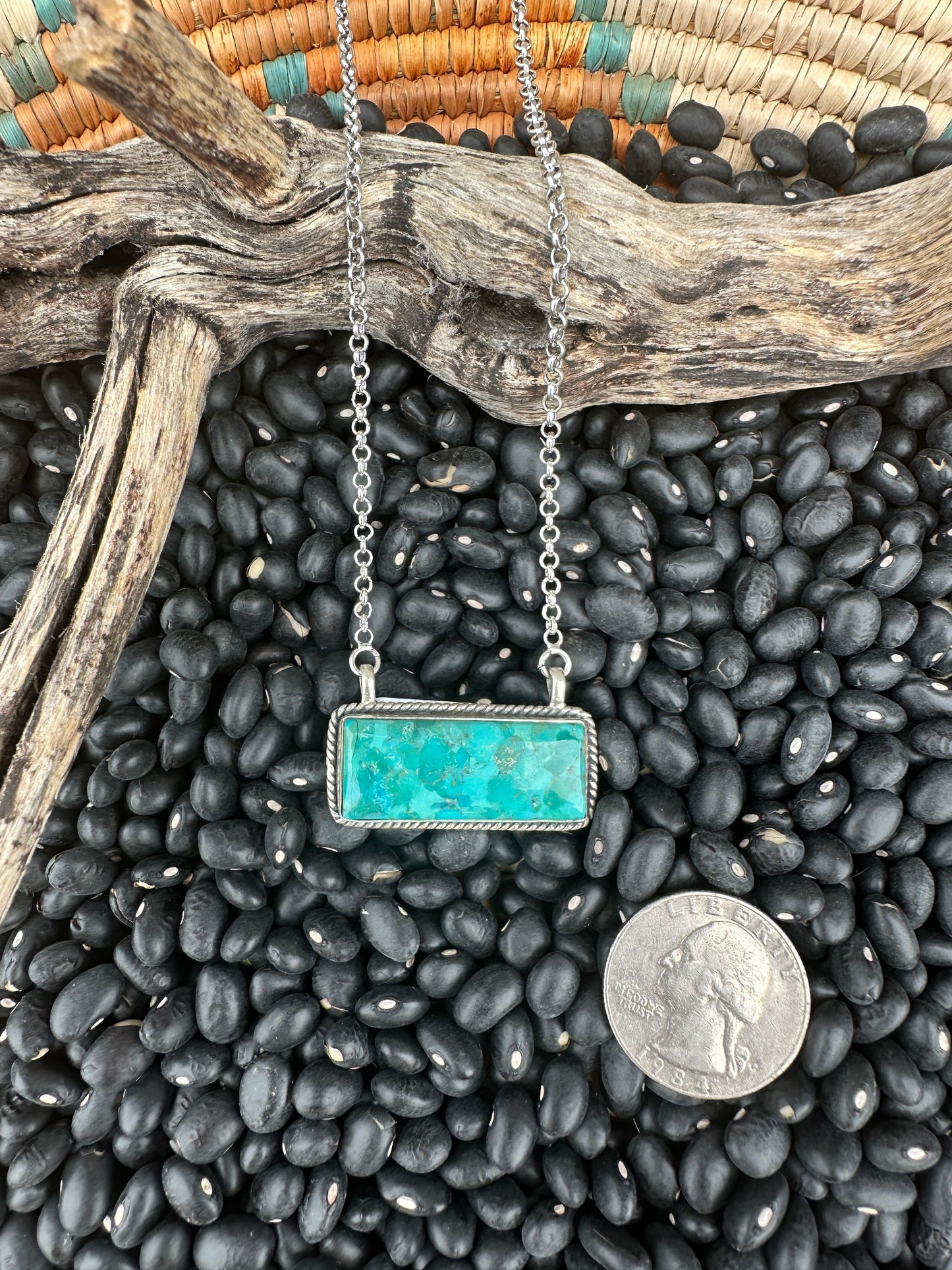 Turquoise Bar Necklace