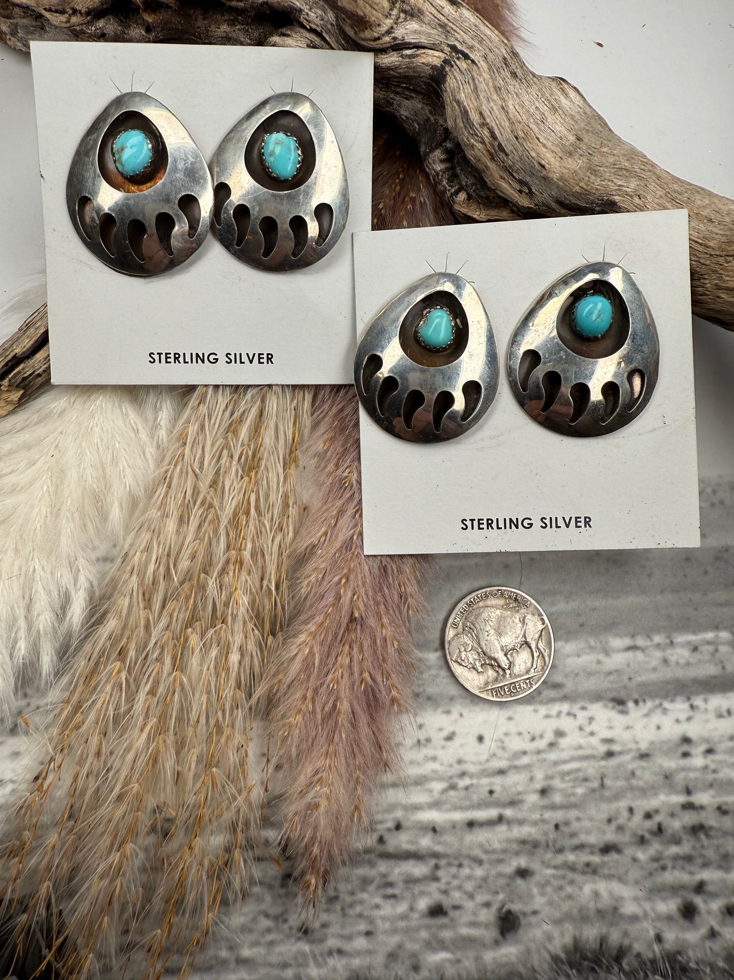 Virgina John Kingman Bear Claw Studs