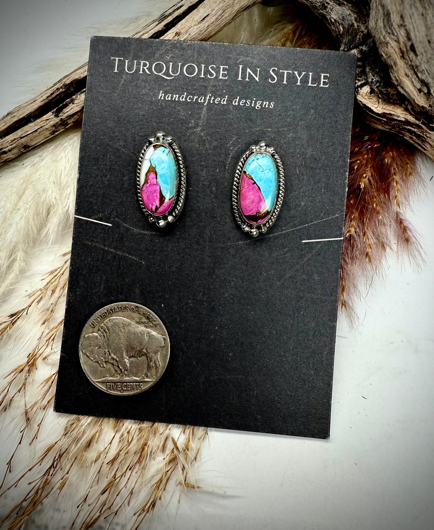 Cotton Candy Studs