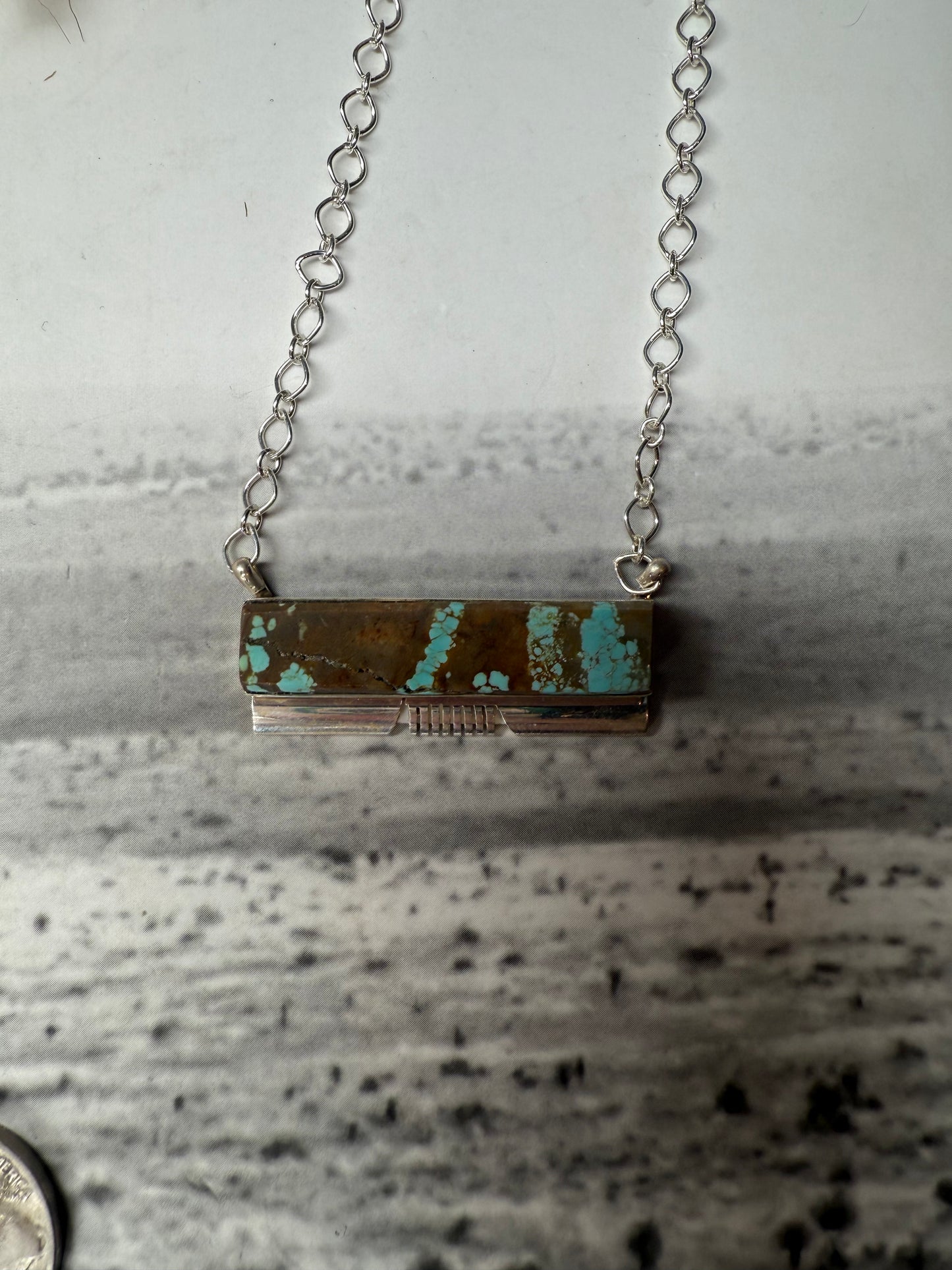 Johnny Dixon Kingman bar Necklace