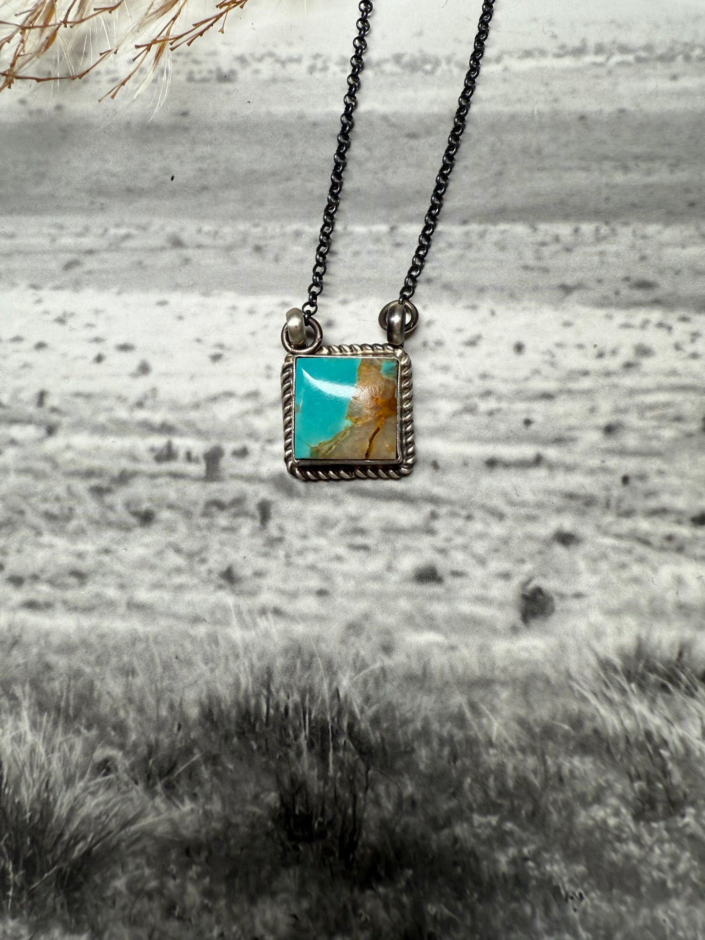 Johnny Dixon Square Kingman Necklace