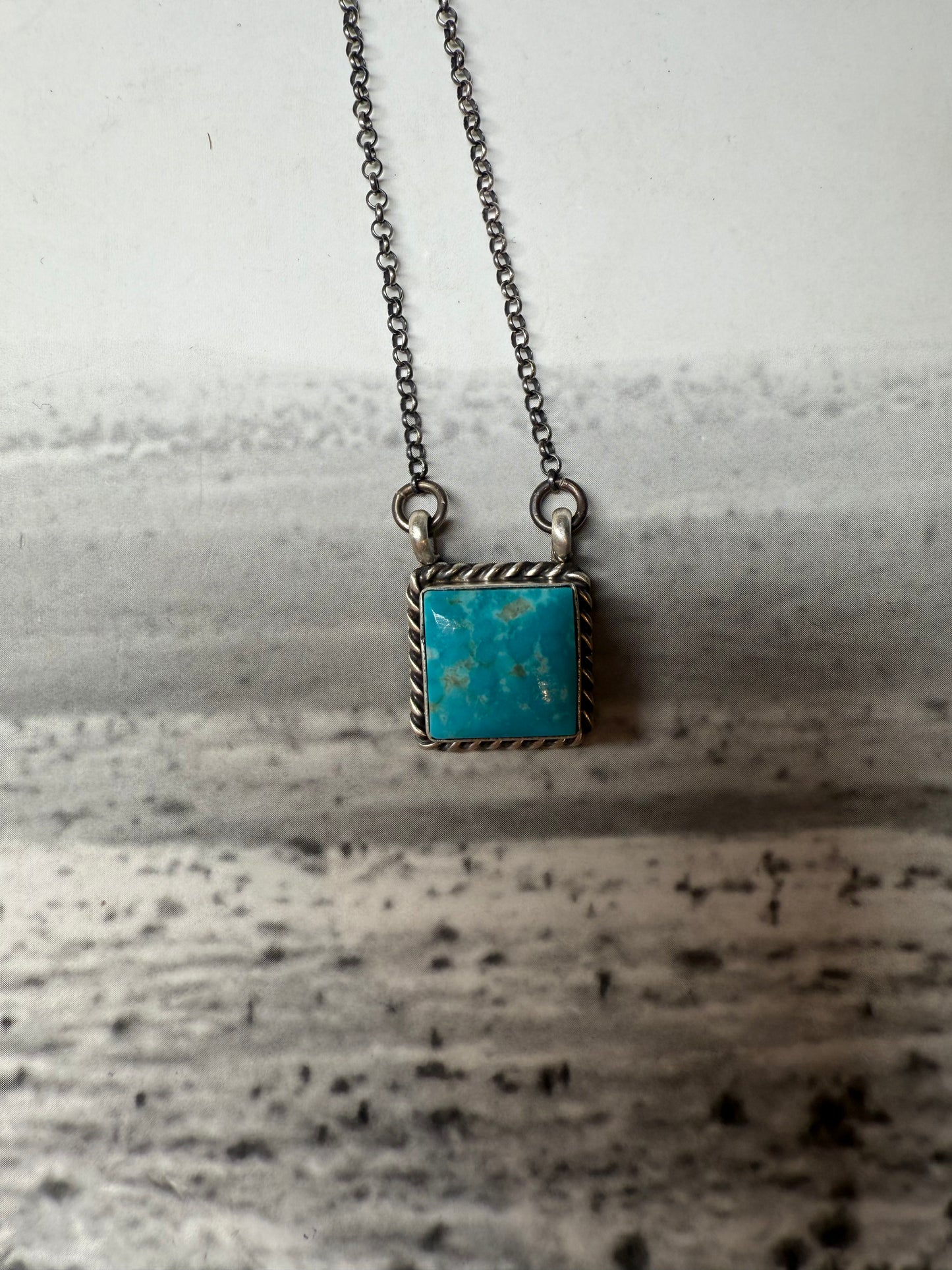 Johnny Dixon Square Kingman Necklace