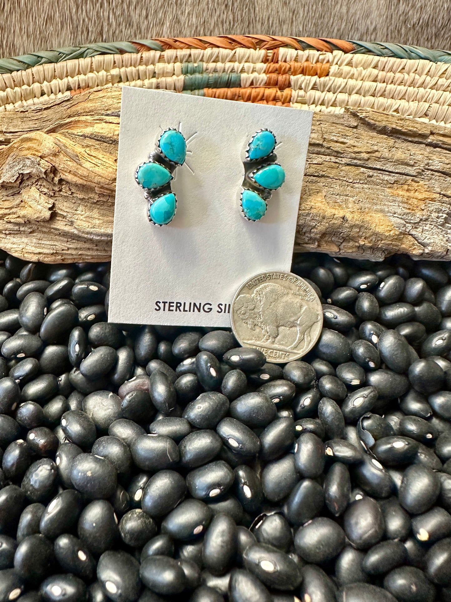 Three Stone Earrings