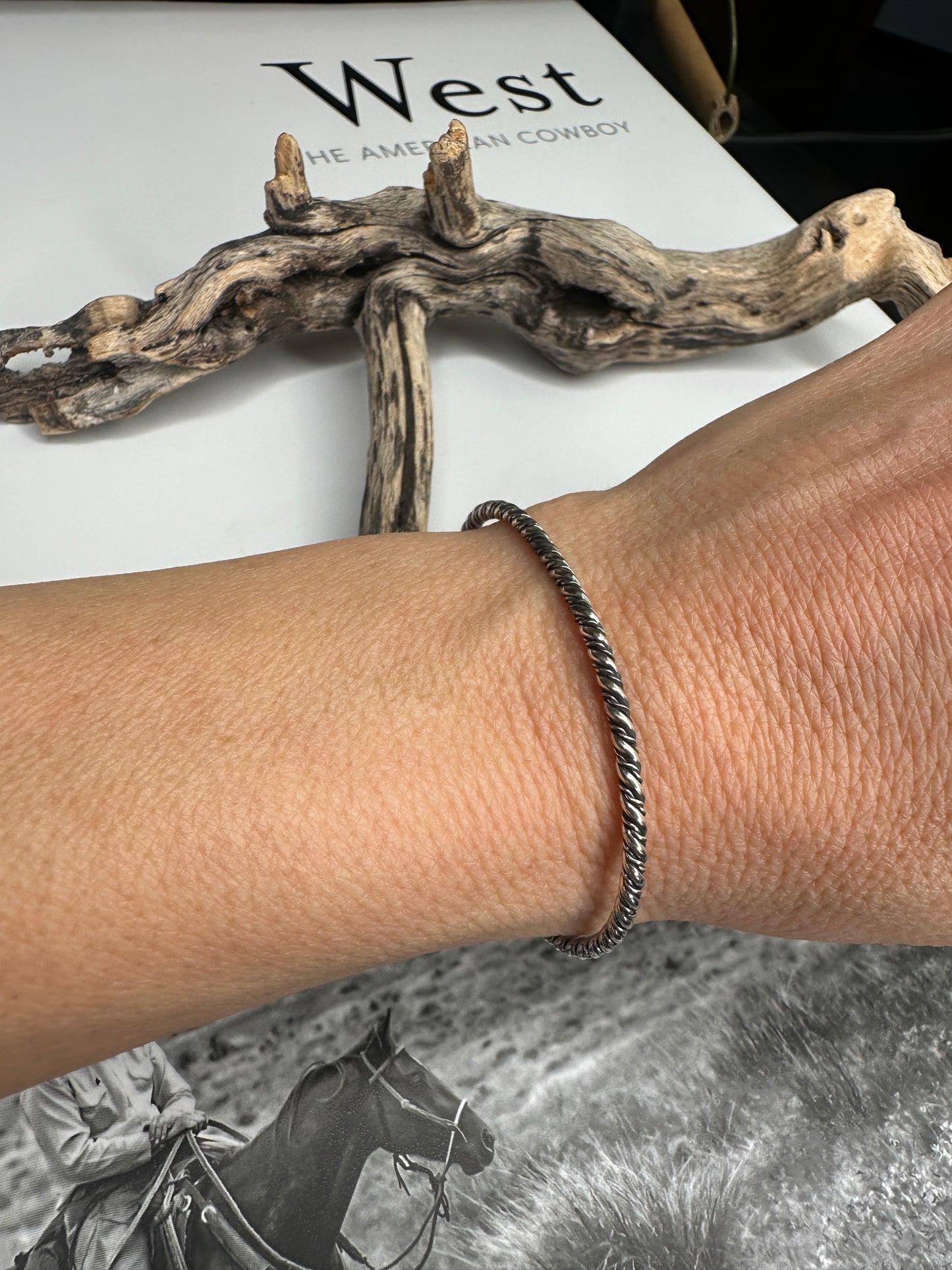 Elaine Tahe Twisted Silver Cuff