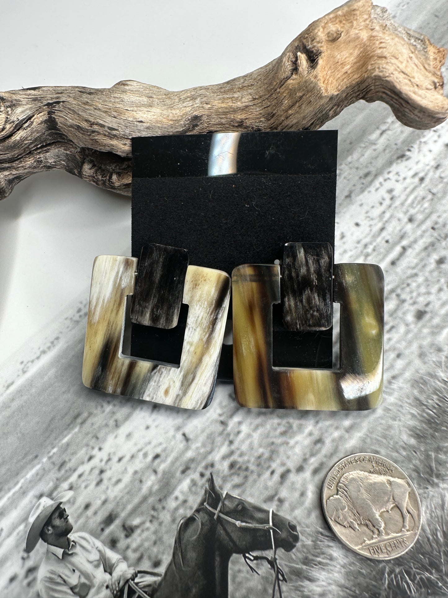 Square Longhorn Earrings