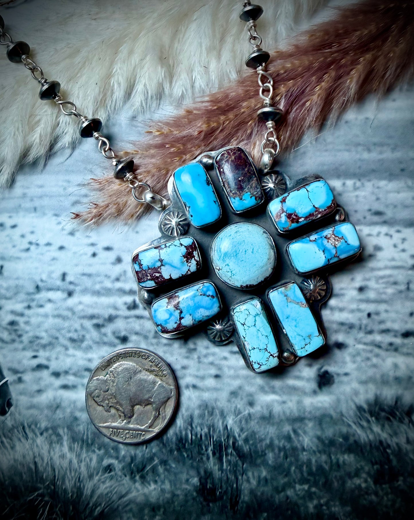 Golden Hills Cross Pendant Necklace