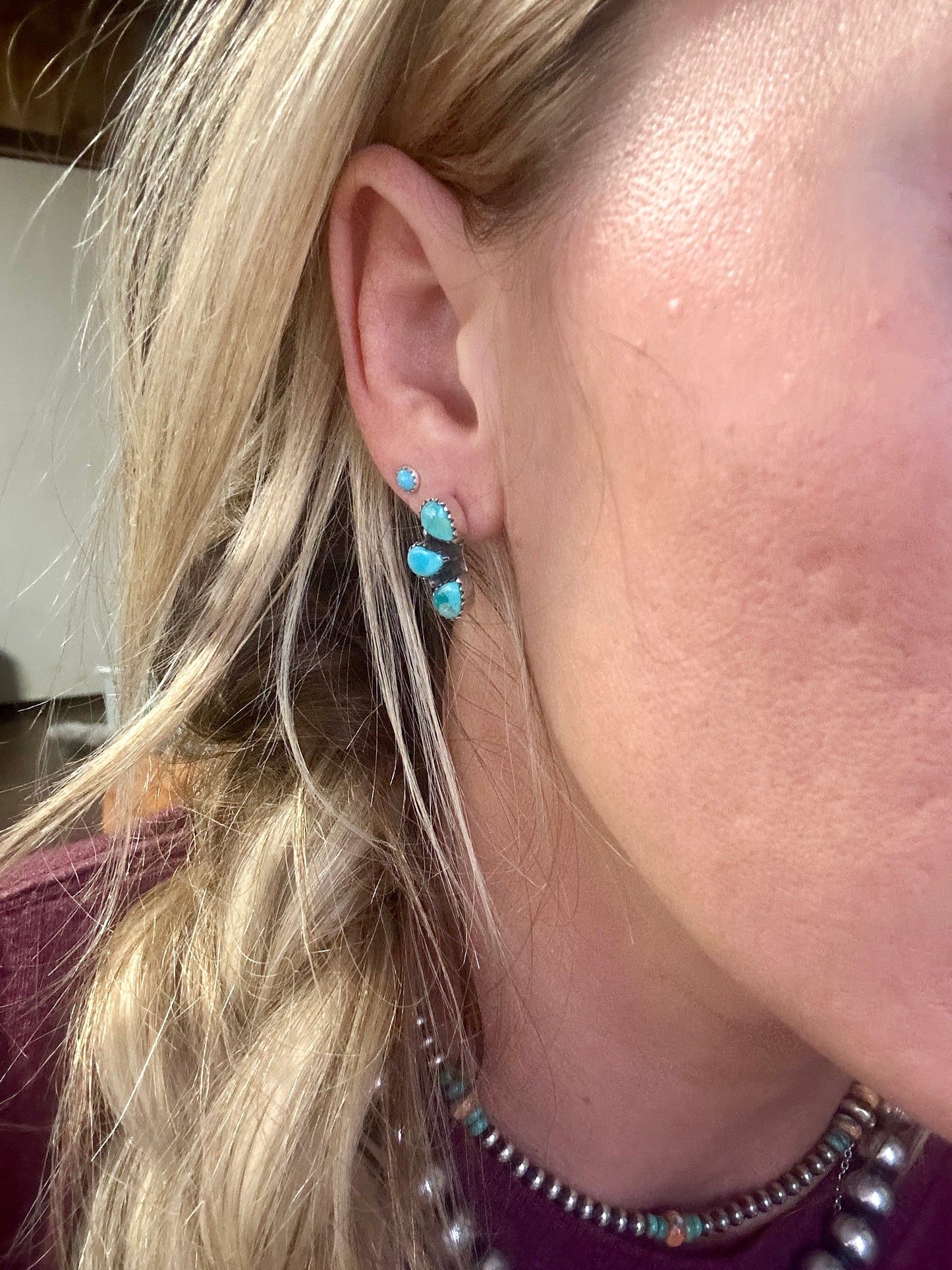 Three Stone Earrings