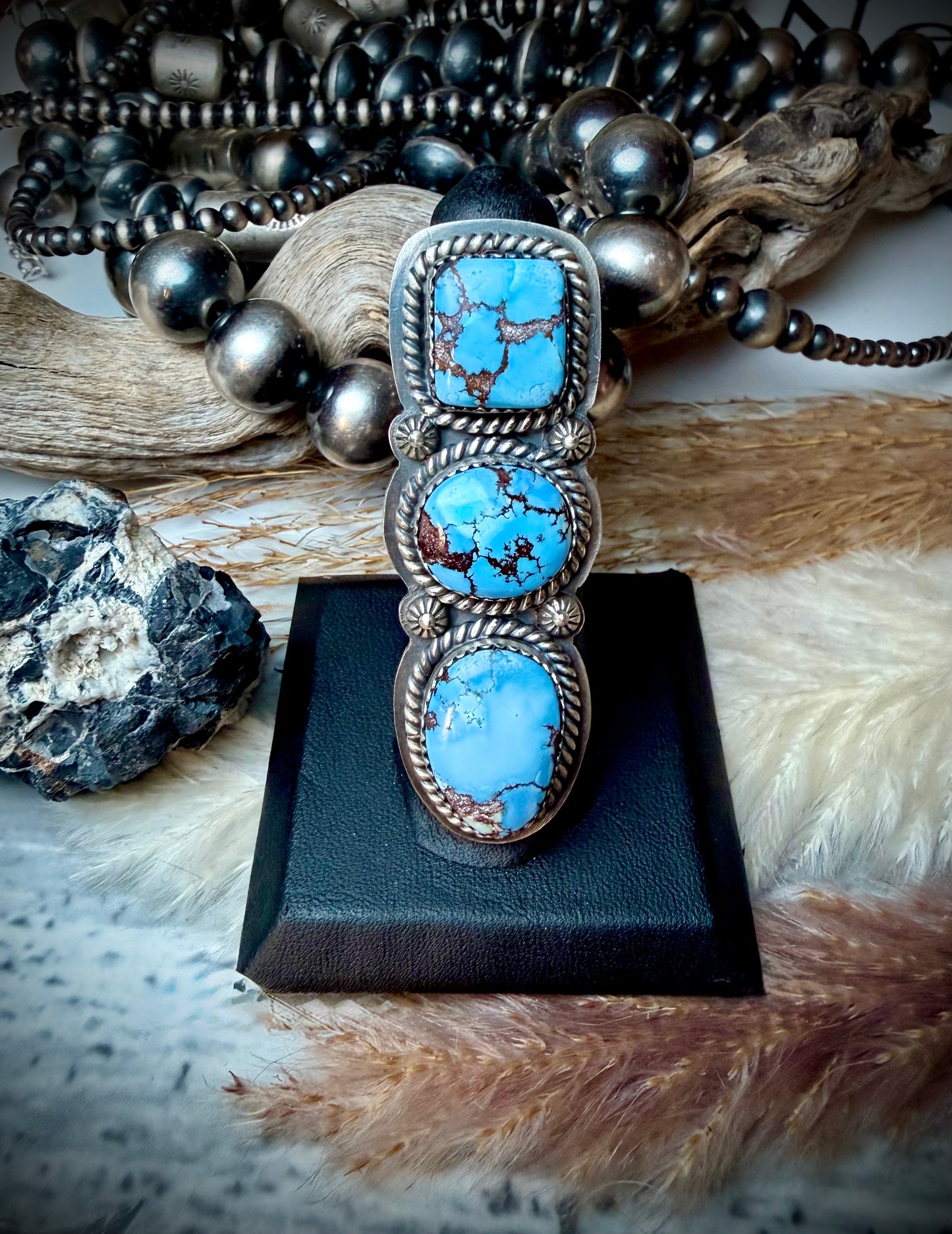 Three Stone Golden Hills Crawler Ring