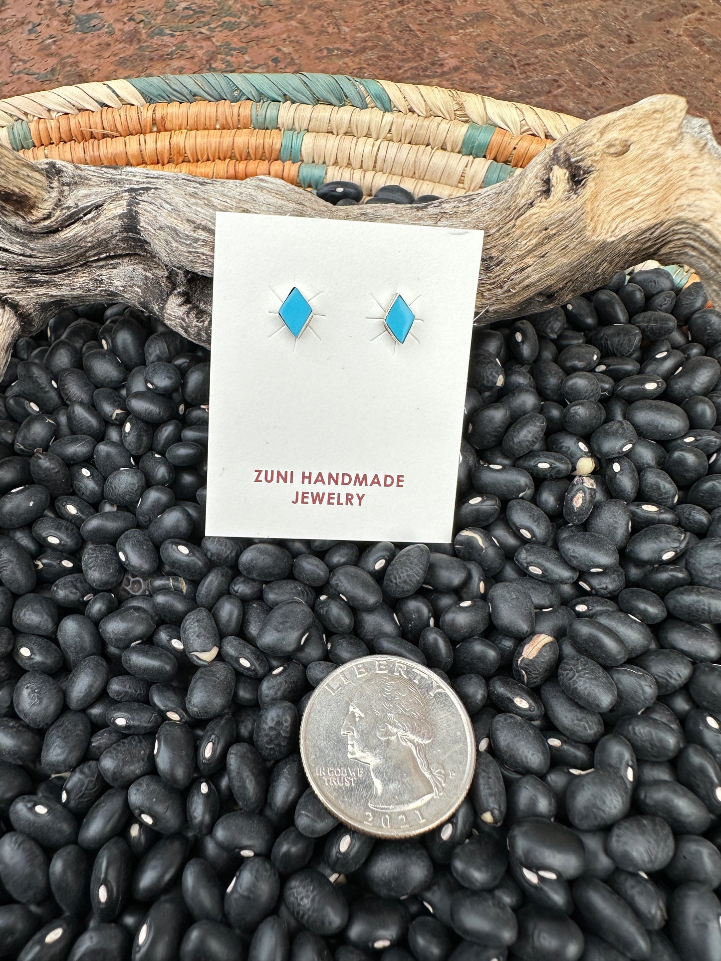 Zuni Diamond Studs