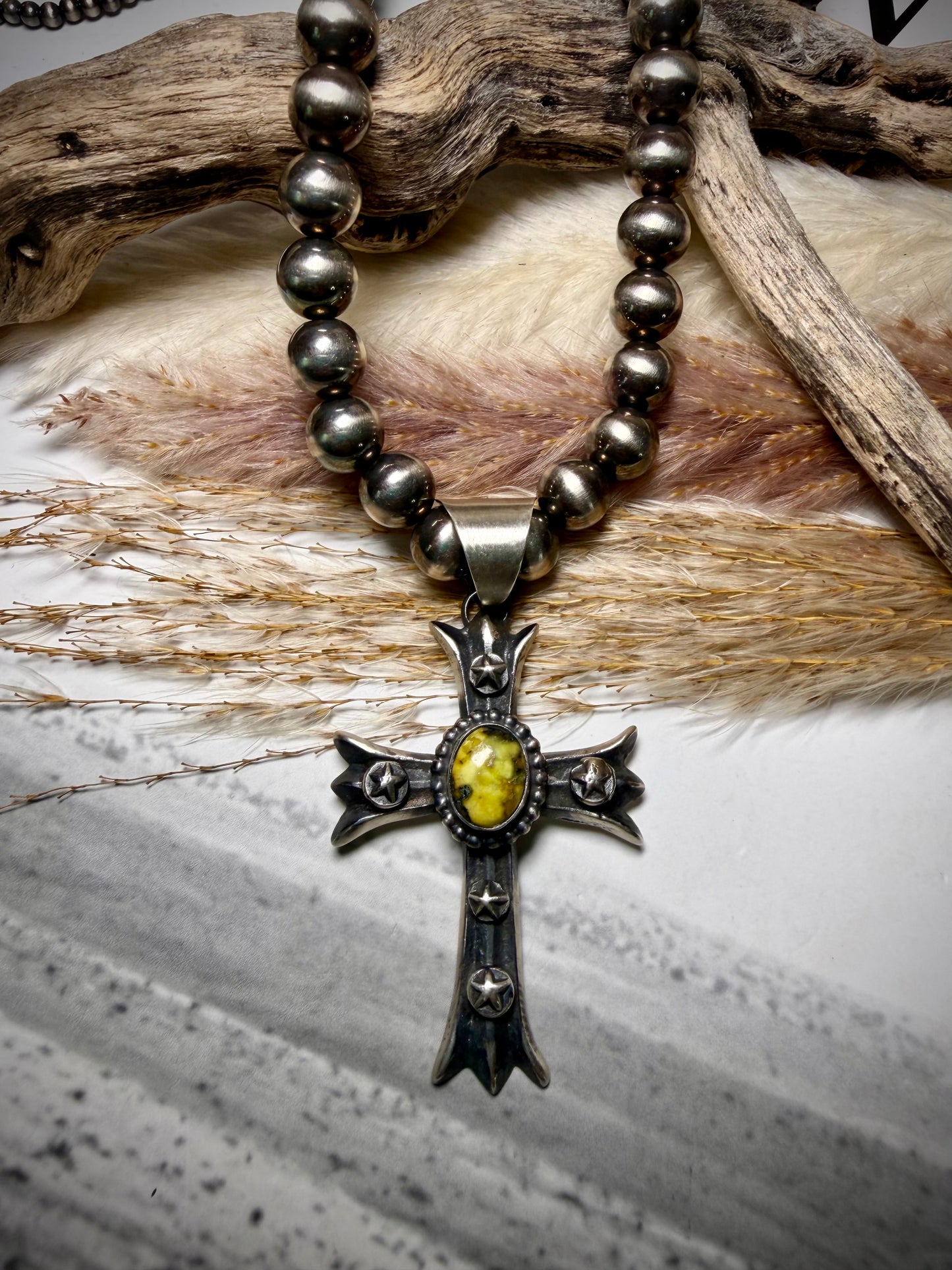 Chimney Butte Palomino Cross Pendant