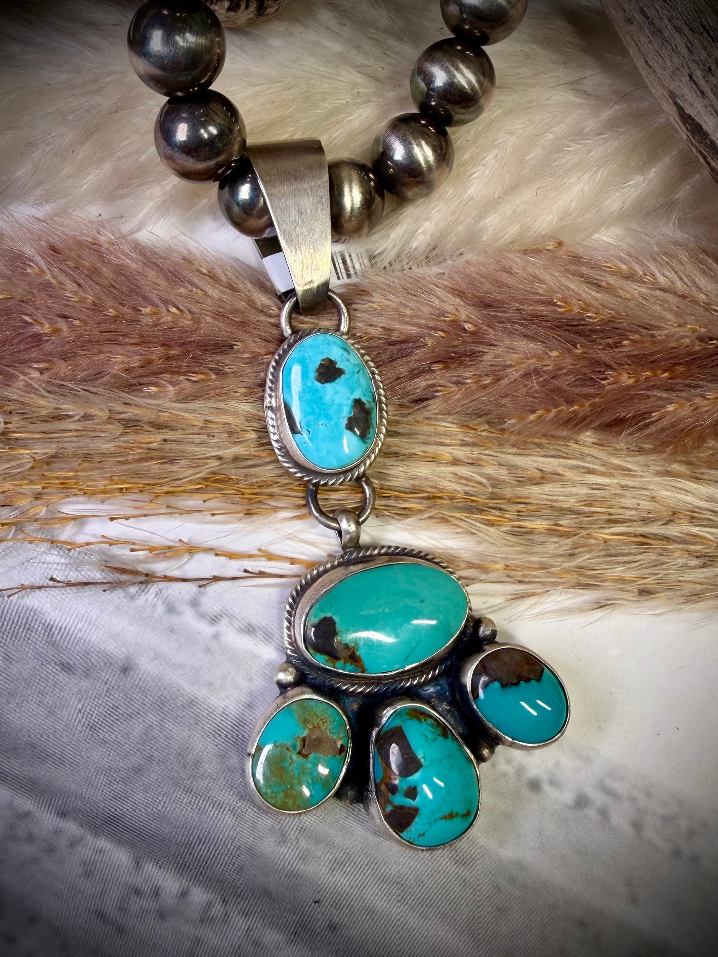 Ella Peter Five Stone Drop Pendant — Mixed Mine