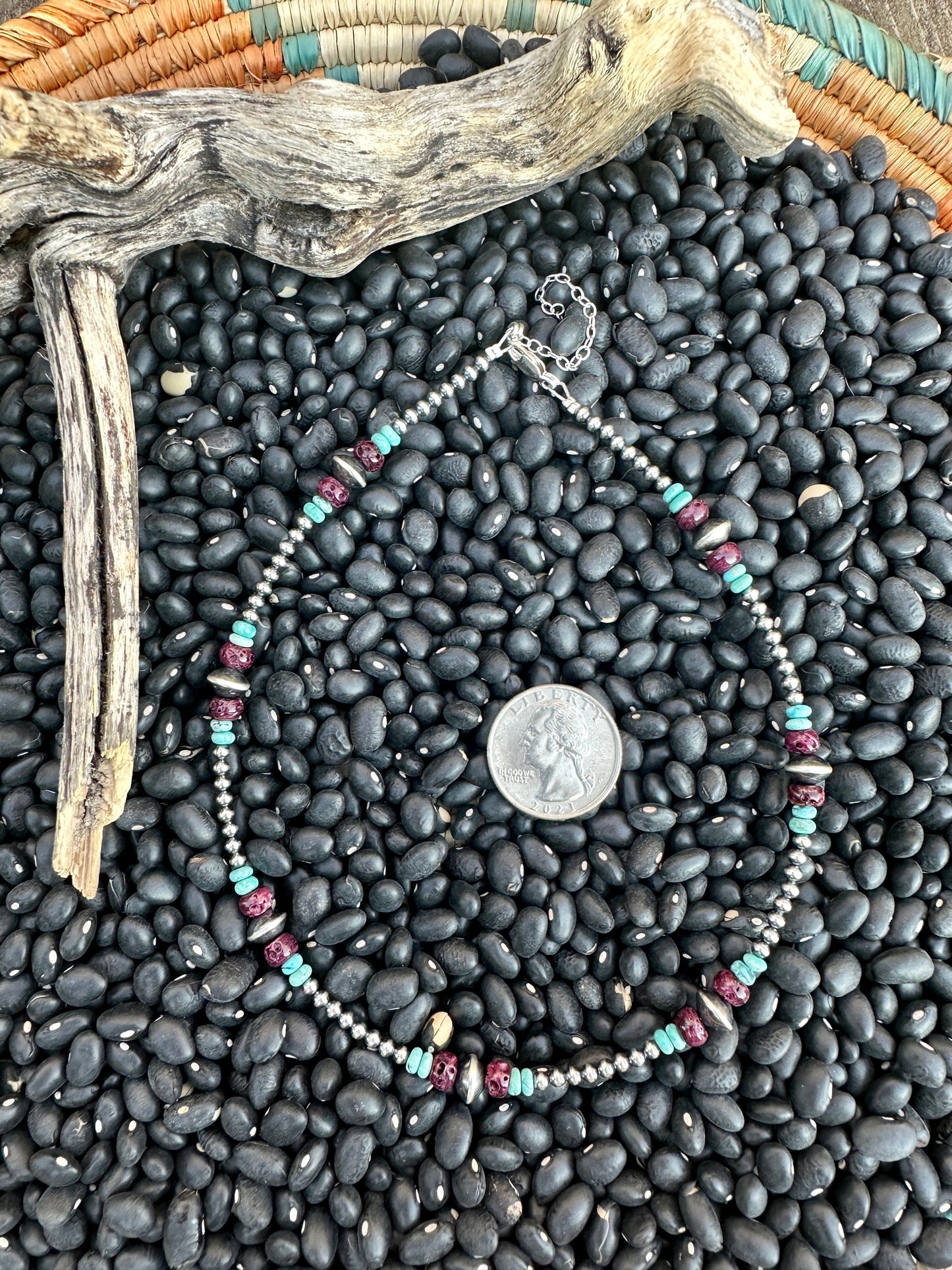 Purple Spiny & Turquoise Choker