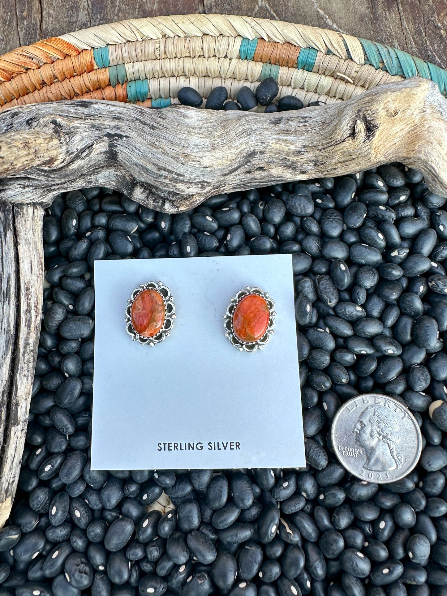 Apple Coral Studs