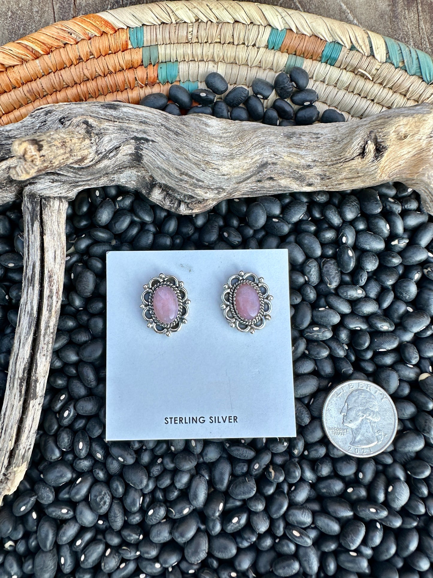 Pink Opal Earrings