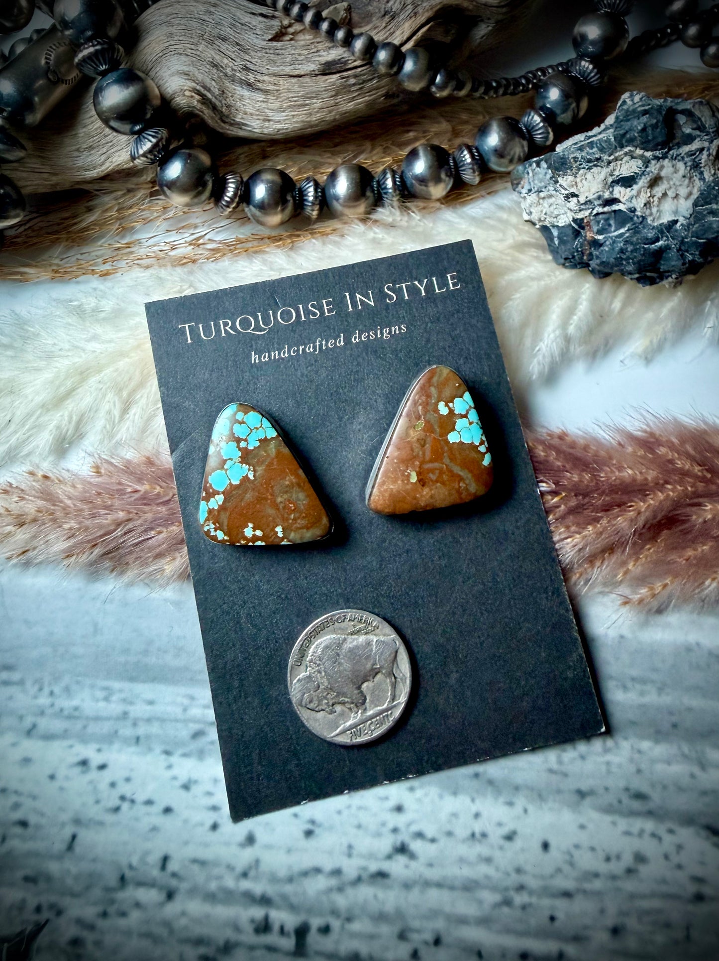 Mine #8 Triangle Studs