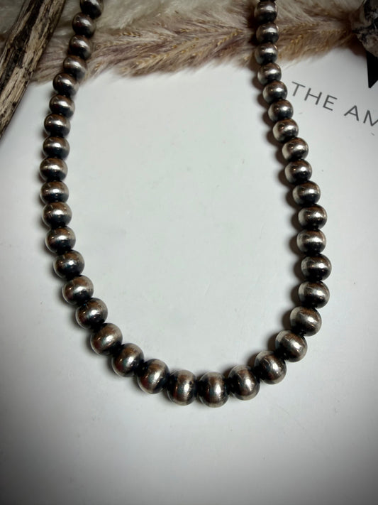 18" 8mm Sterling Pearl Necklace