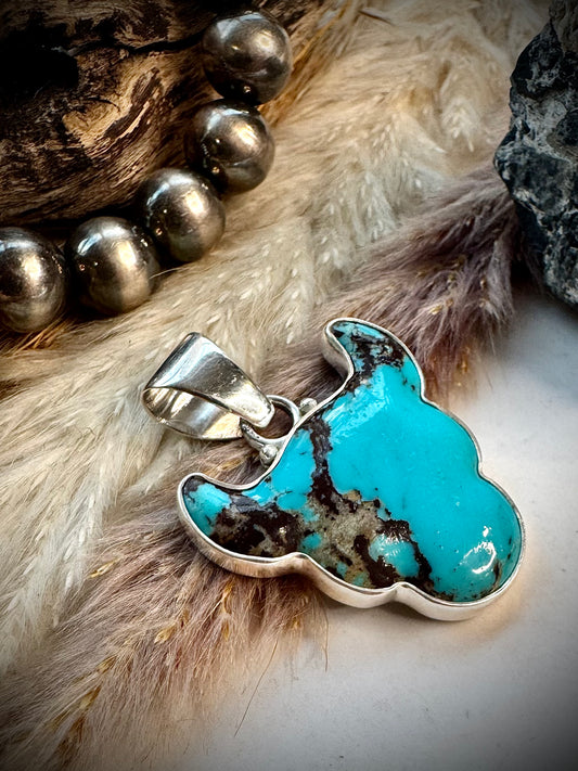 Prince Turquoise Bull Pendant